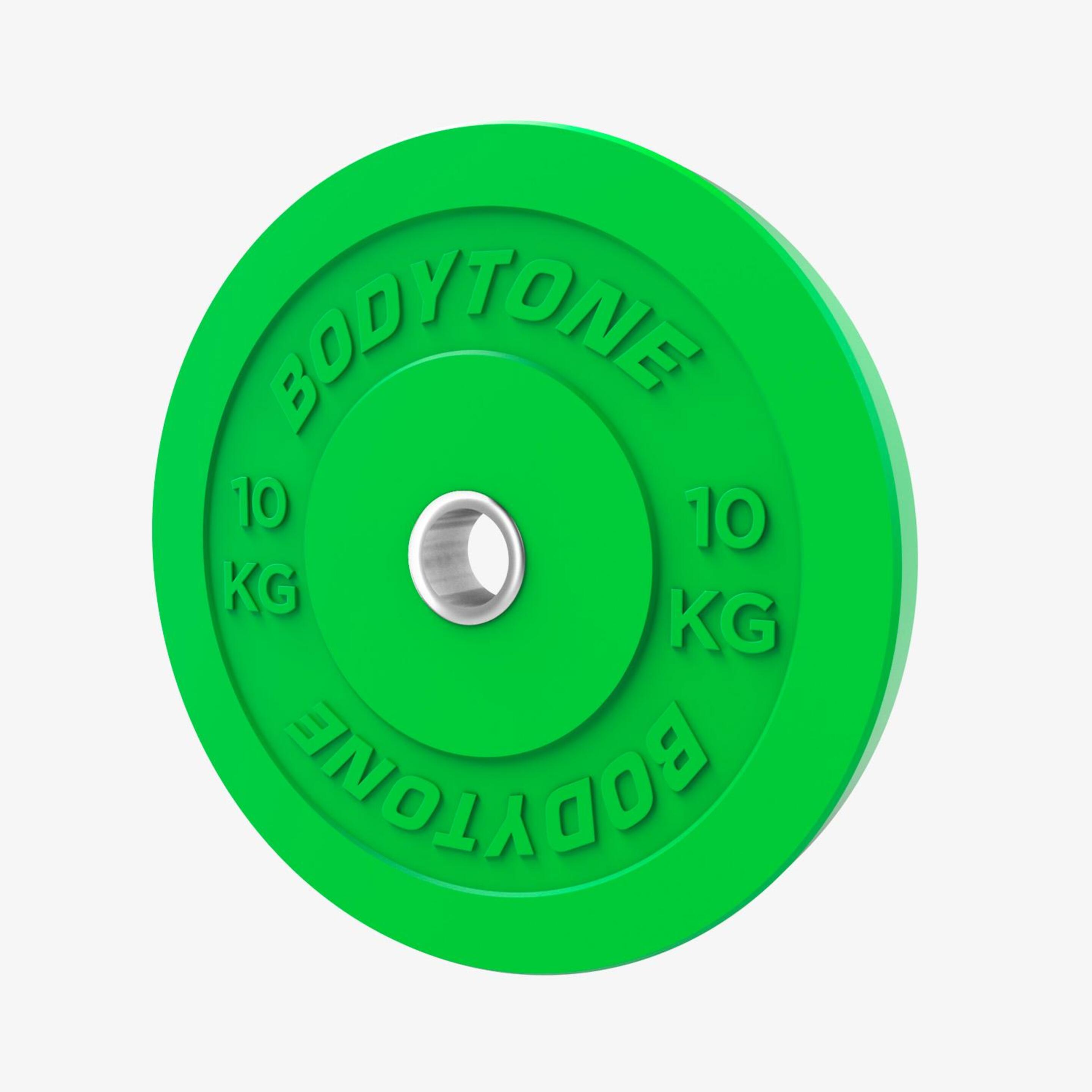 Disco 10 Kg Bodytone - Verde - Pesas  MKP