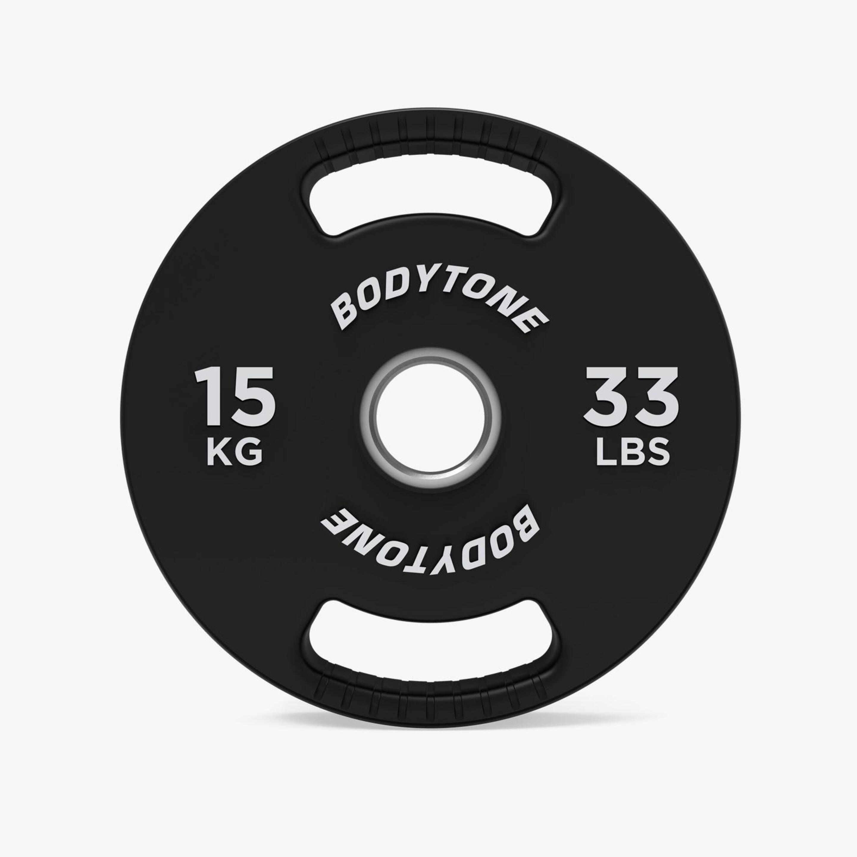 Disco 15kg Bodytone - negro - 50 mm Diâmetro