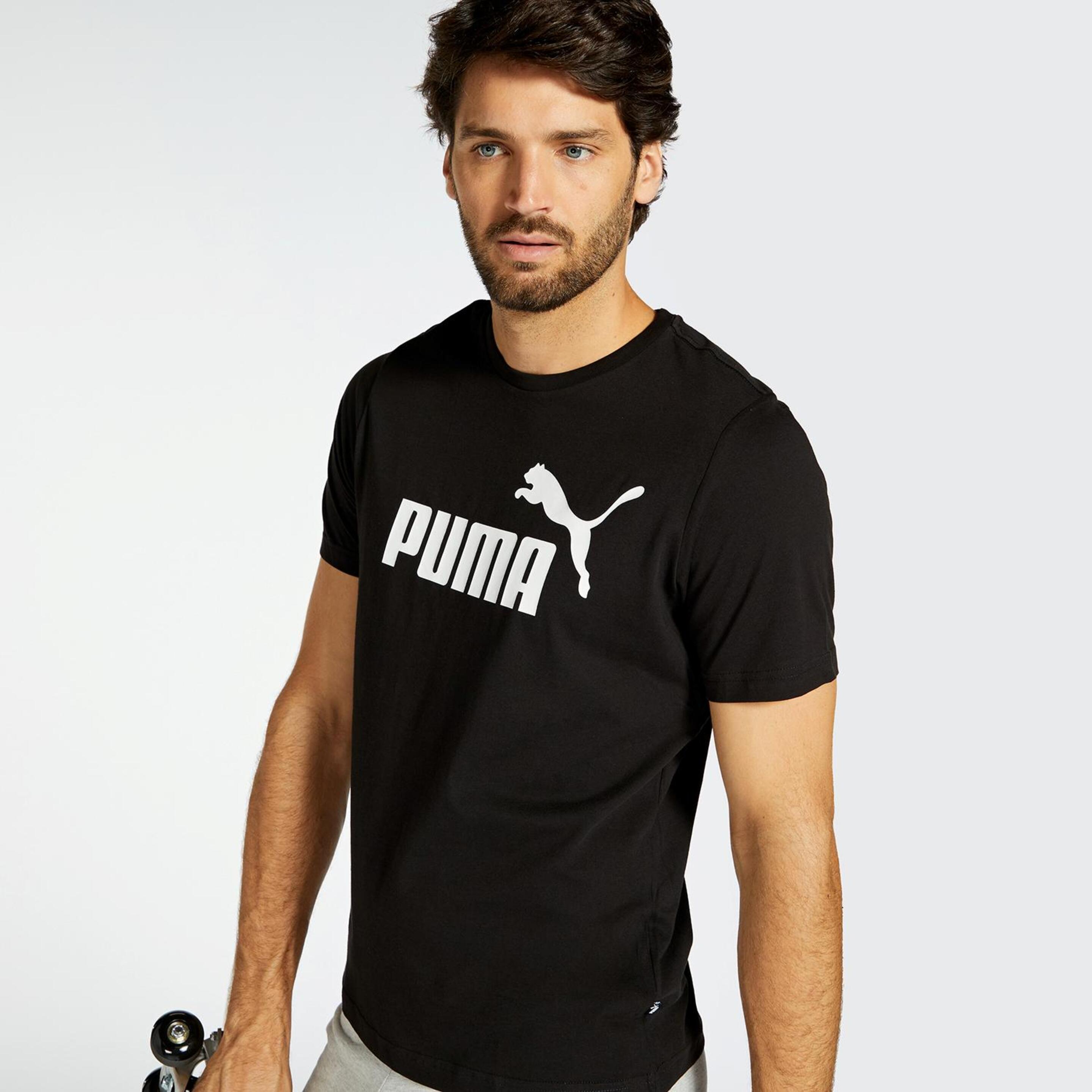 Puma Essentials - Negro - Camiseta Hombre