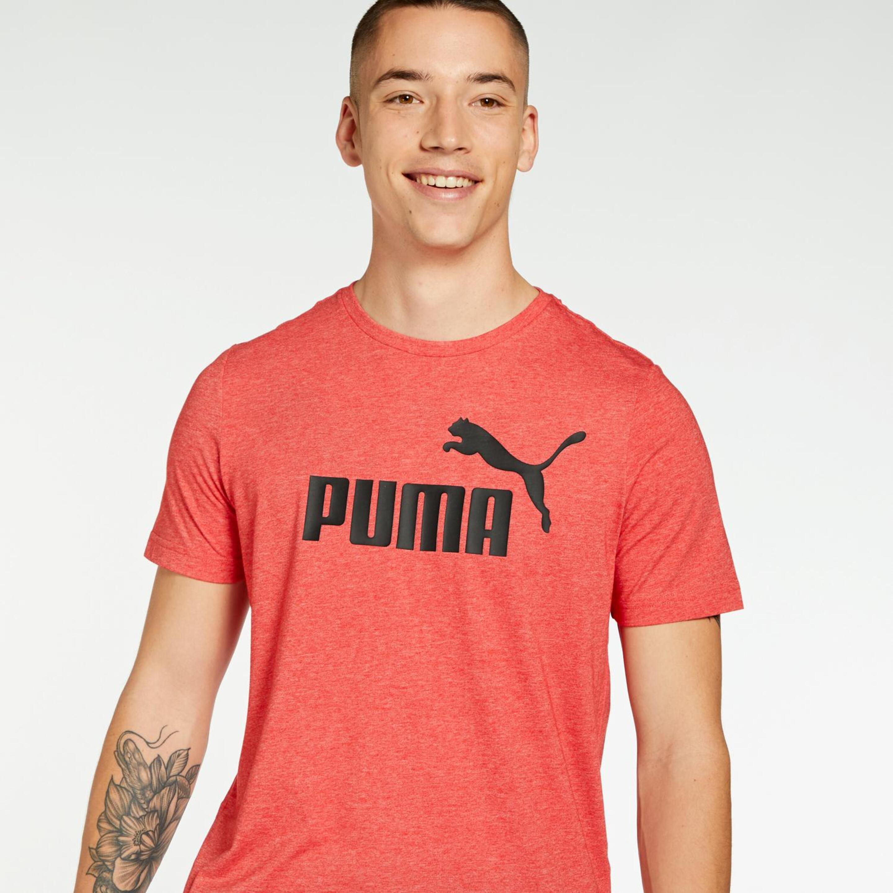 T-shirt Puma Heather - rojo - T-shirt Homem