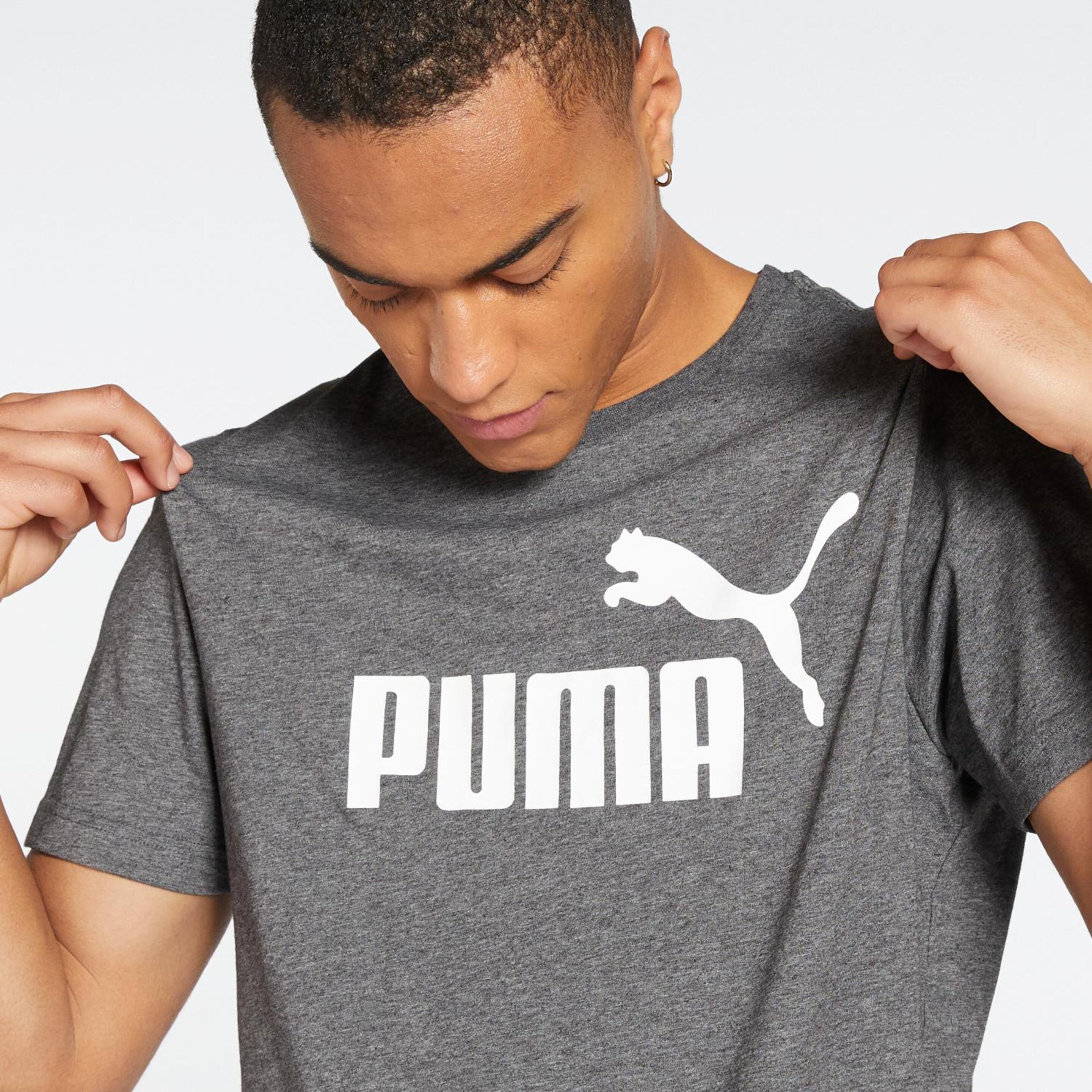T-shirt Puma Heather - negro - T-shirt Homem