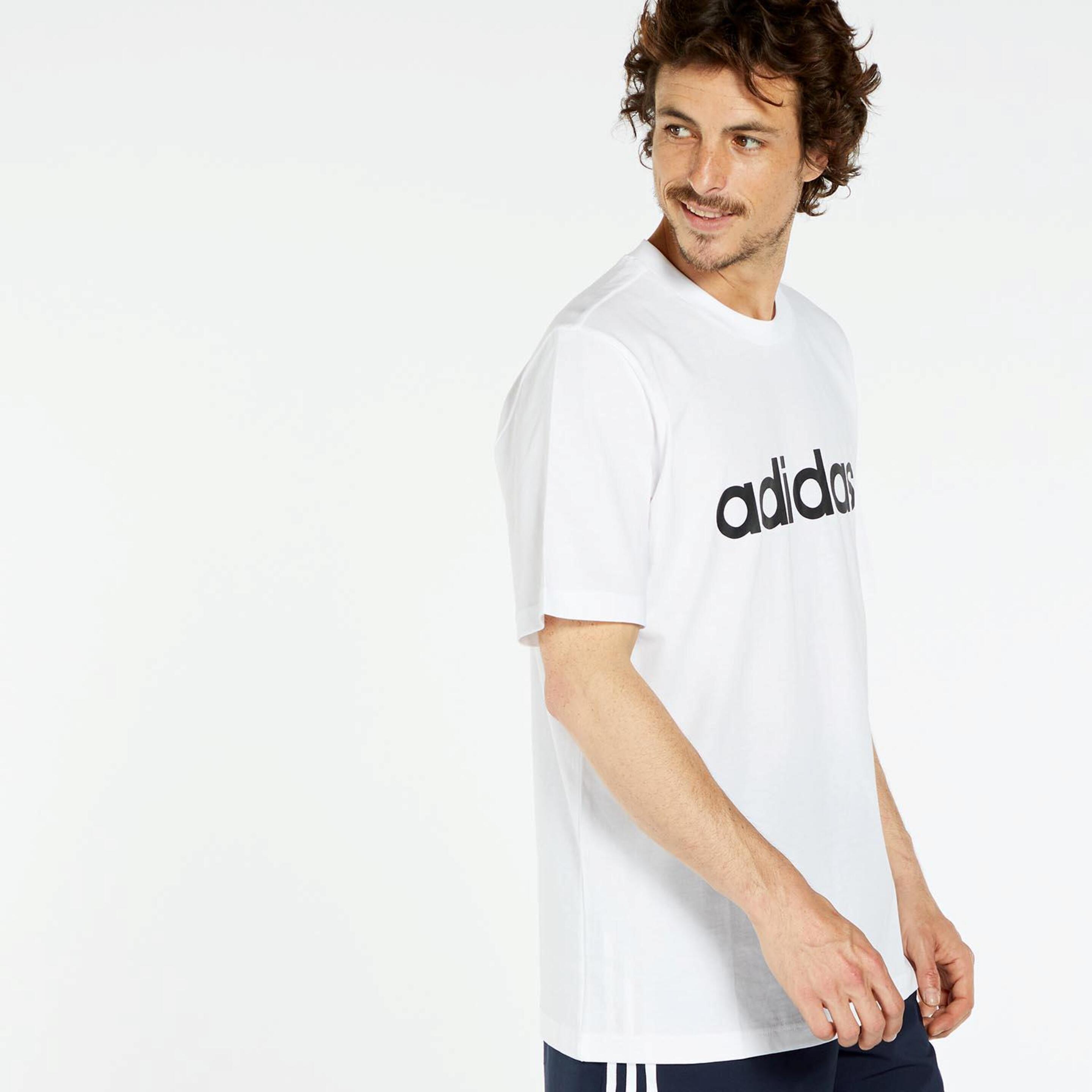 adidas Linear - Blanco - Camiseta Hombre