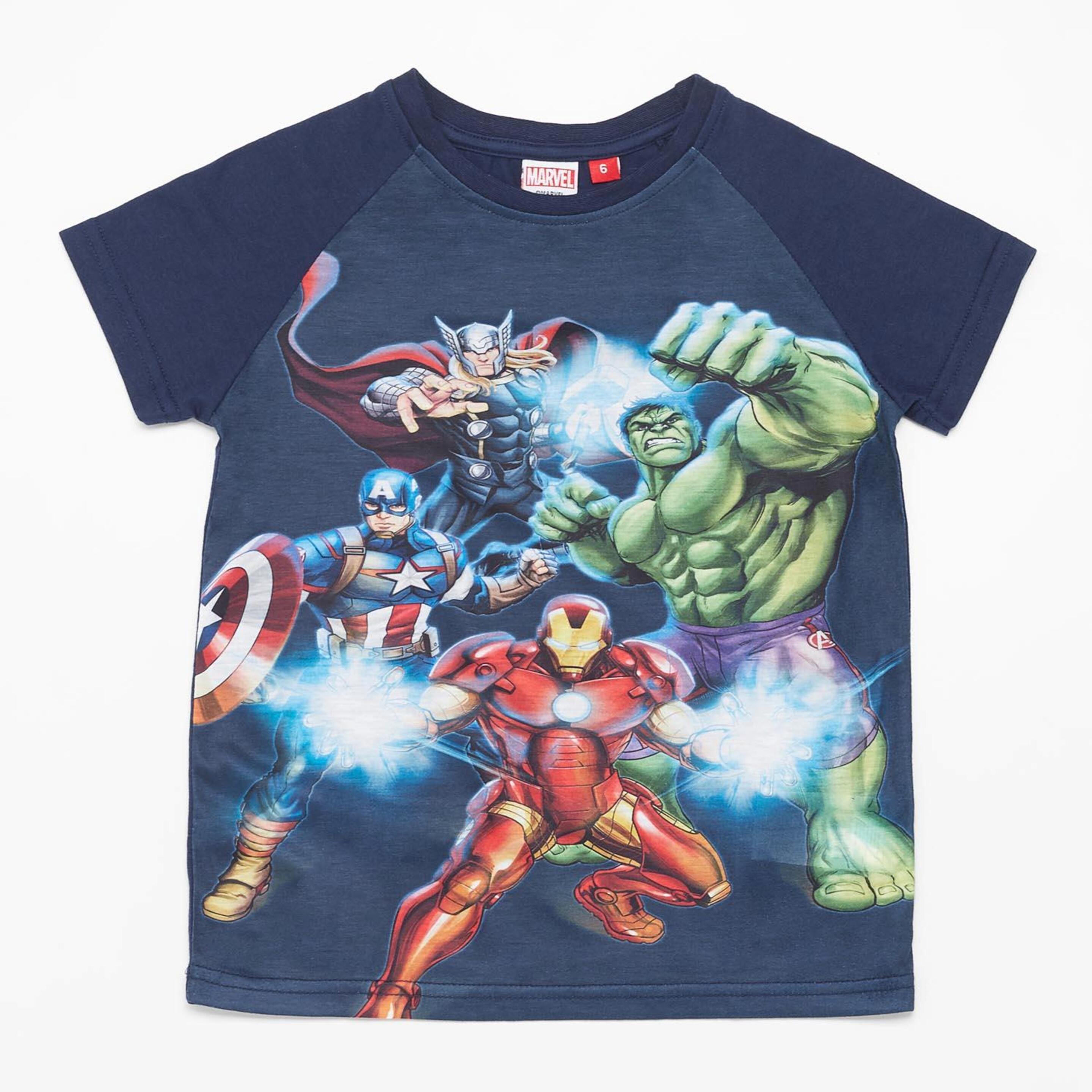 0av-di Marvel Kid Camiseta M/c Alg. Avengers Excl.