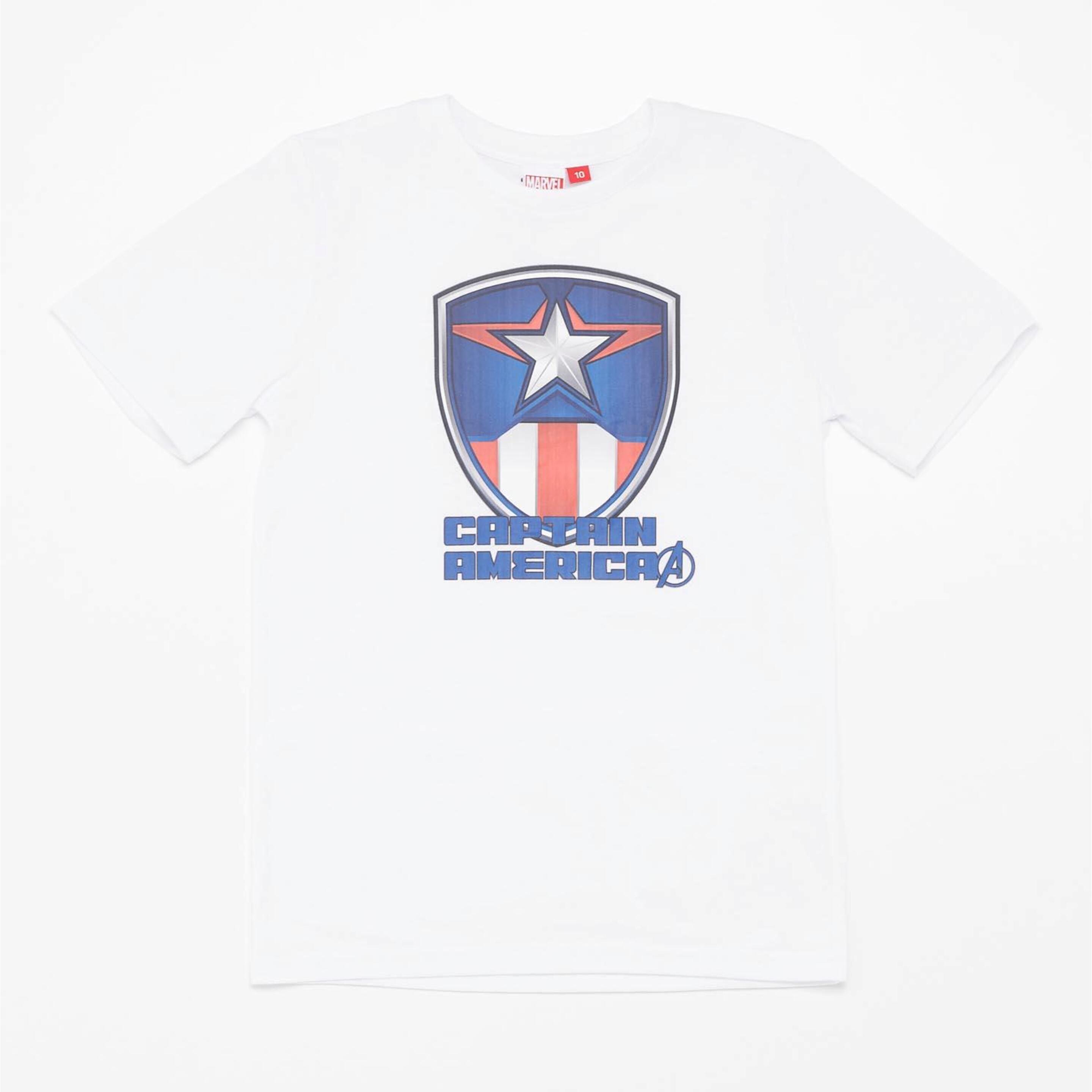 0av-di Marvel Jr Camiseta M/c Alg .capitan A. Excl