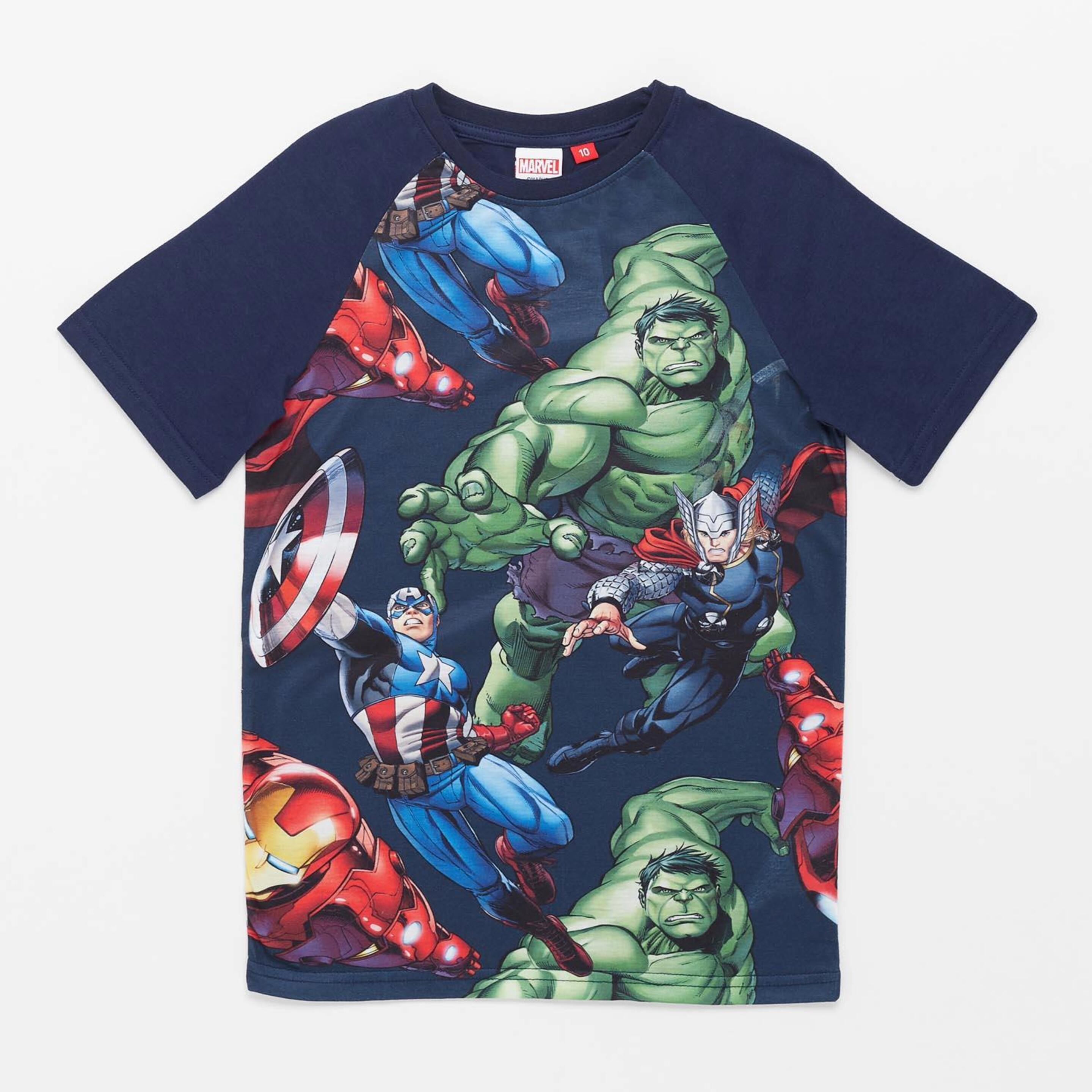 0av-di Marvel Jr Camiseta M/c Alg.avengers Excl