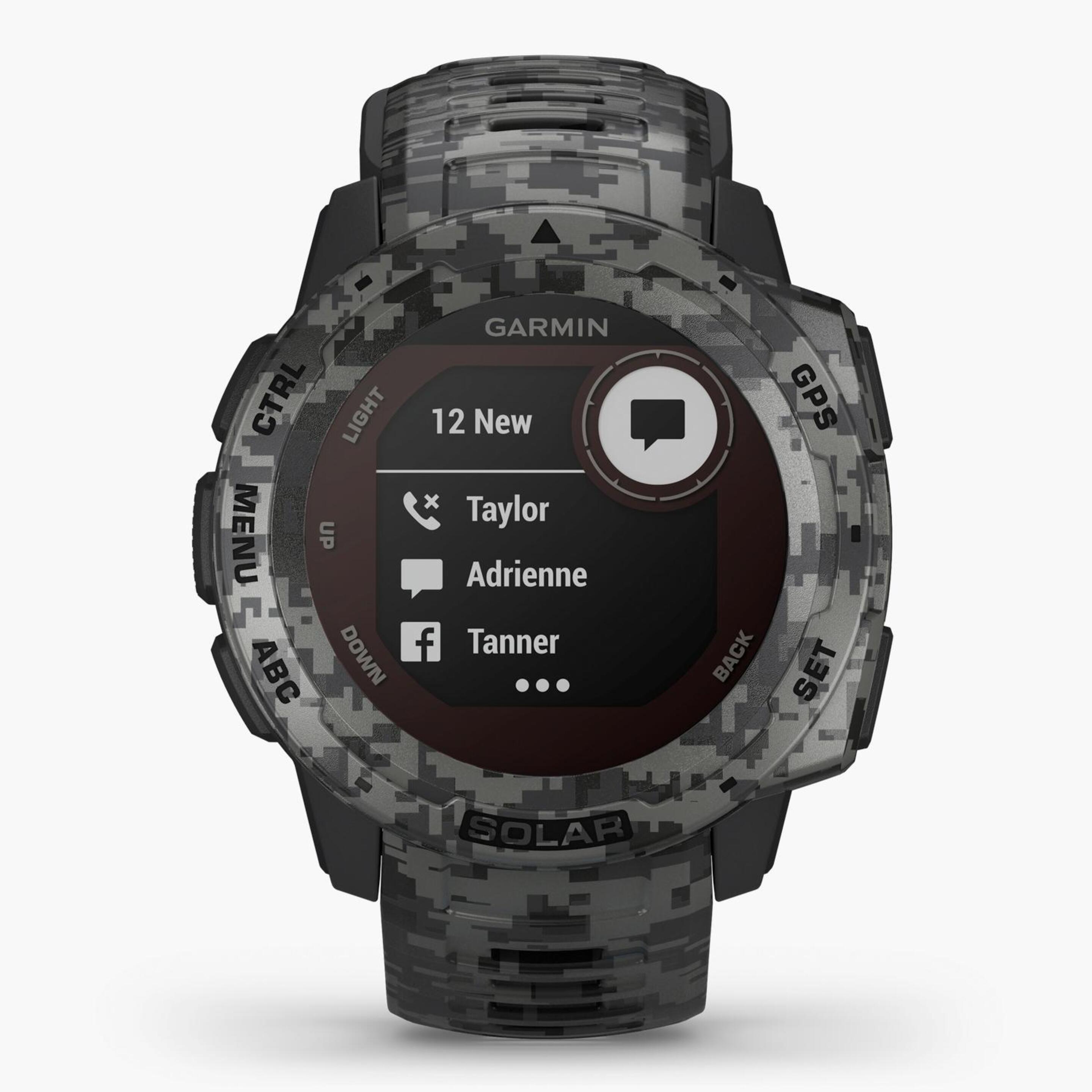 Smartwatch Garmin Instinct Solar Camo - negro - Relógio Desportivo Running