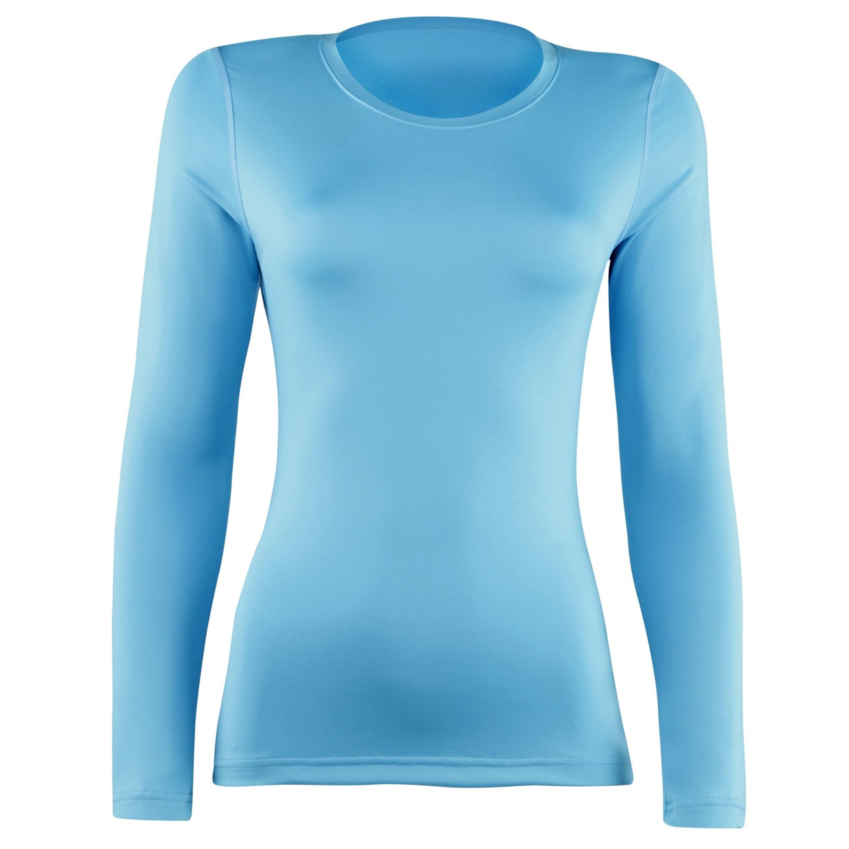 Mulheres/ladies Sports Baselayer Long Sleeve (pacote De 2) Rhino (azul Claro)