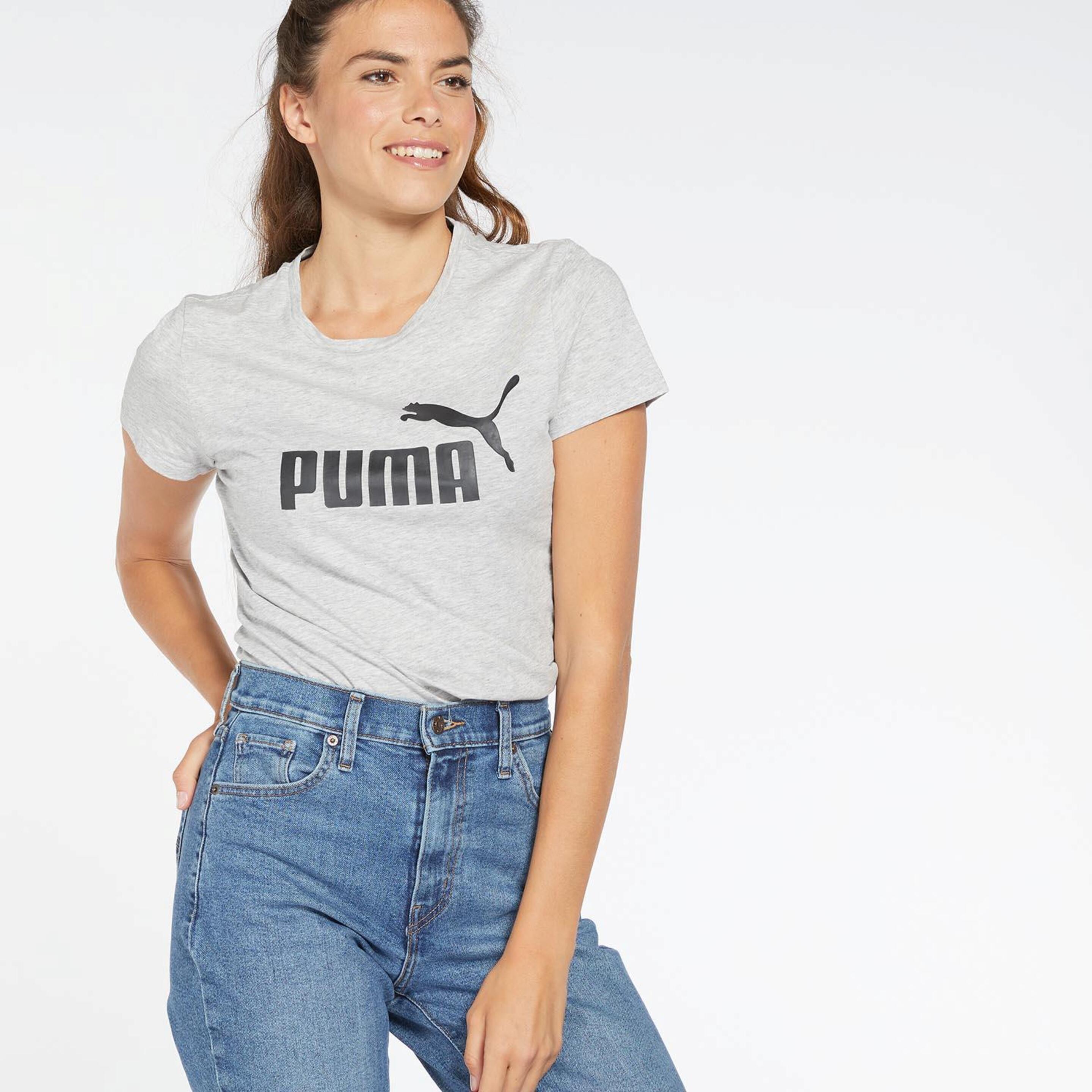 T-shirt Puma Biglogo - gris - T-shirt Mulher