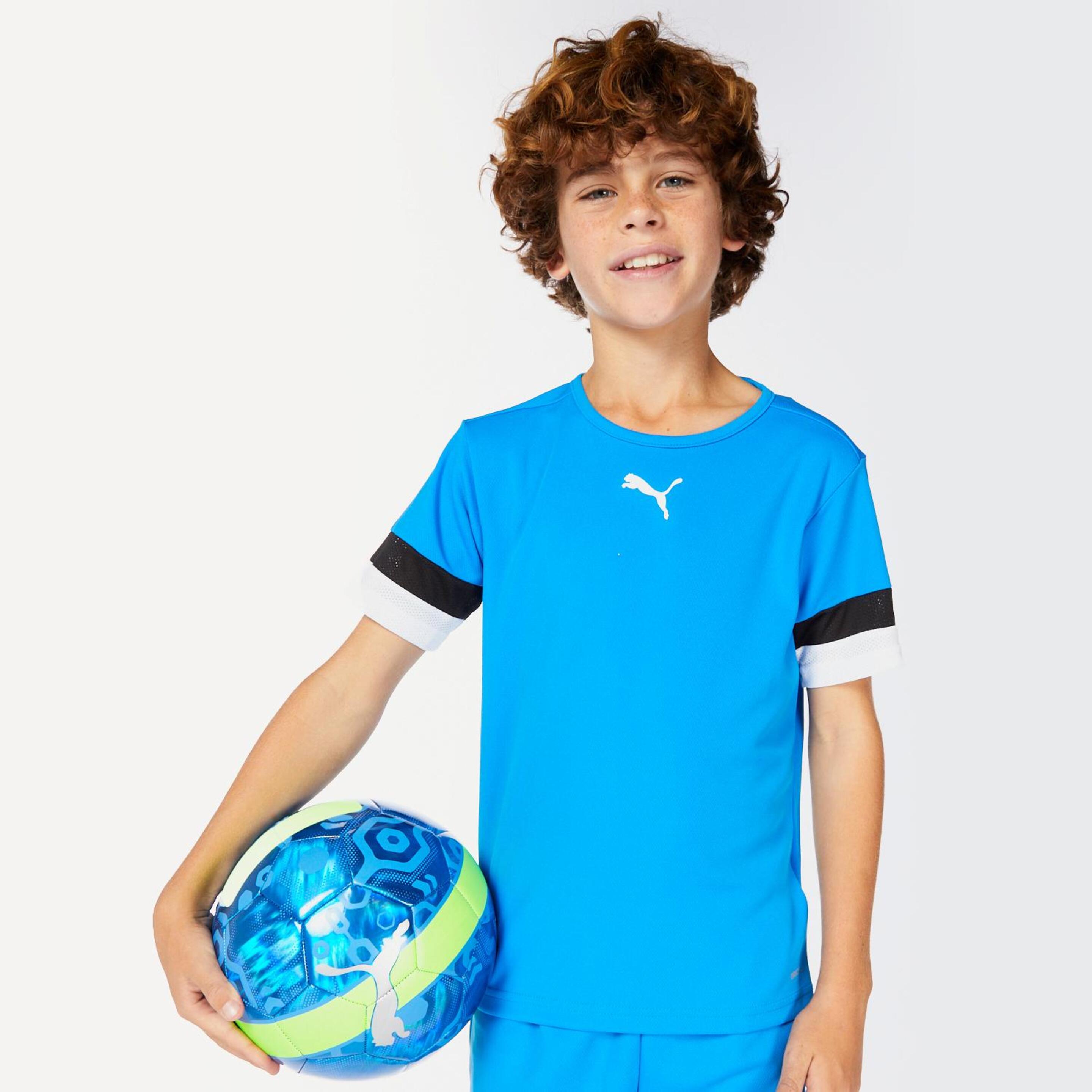 Puma Team Rise - azul - Camiseta Fútbol Chico