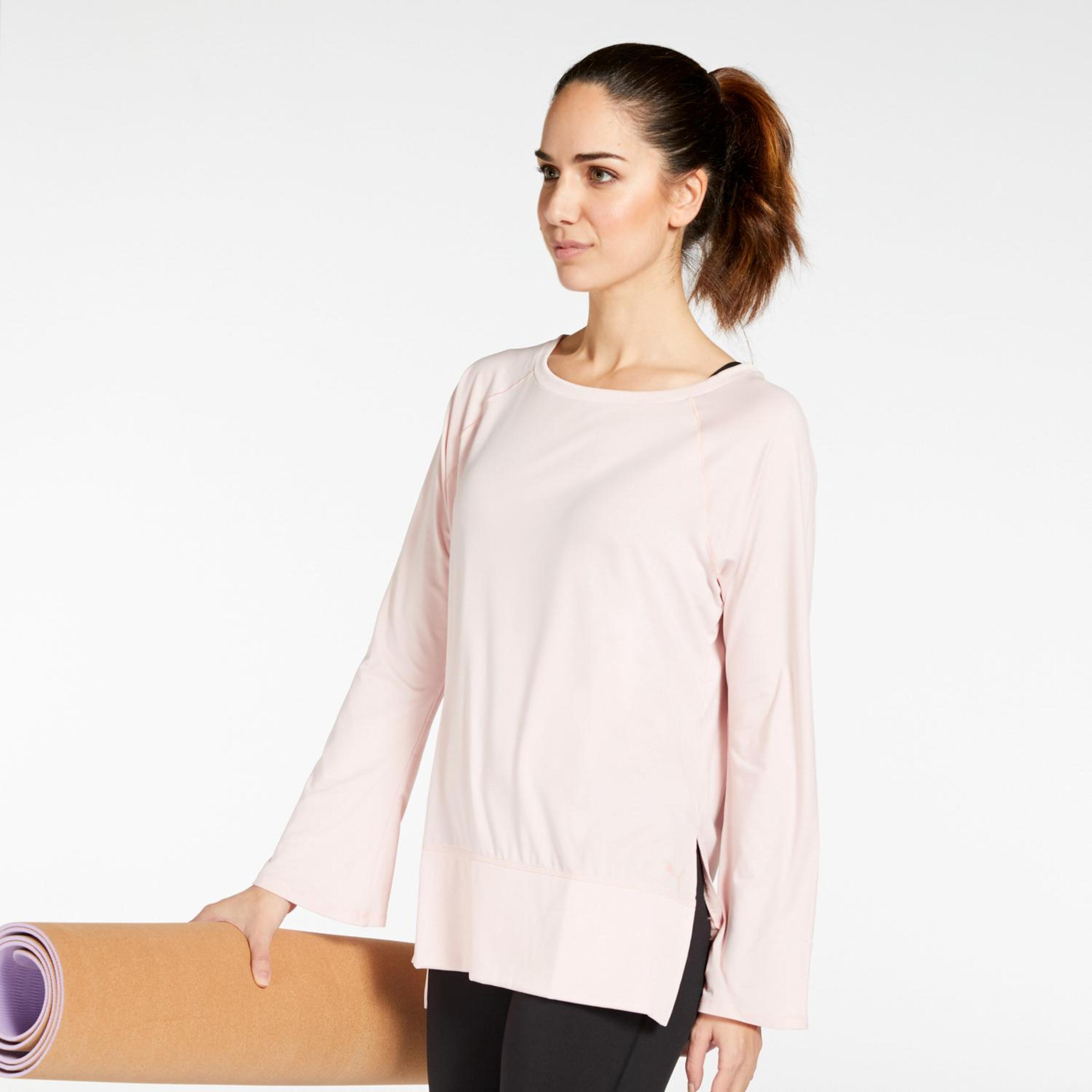 Puma Studio Yogini - Rosa - Camiseta Yoga Mujer
