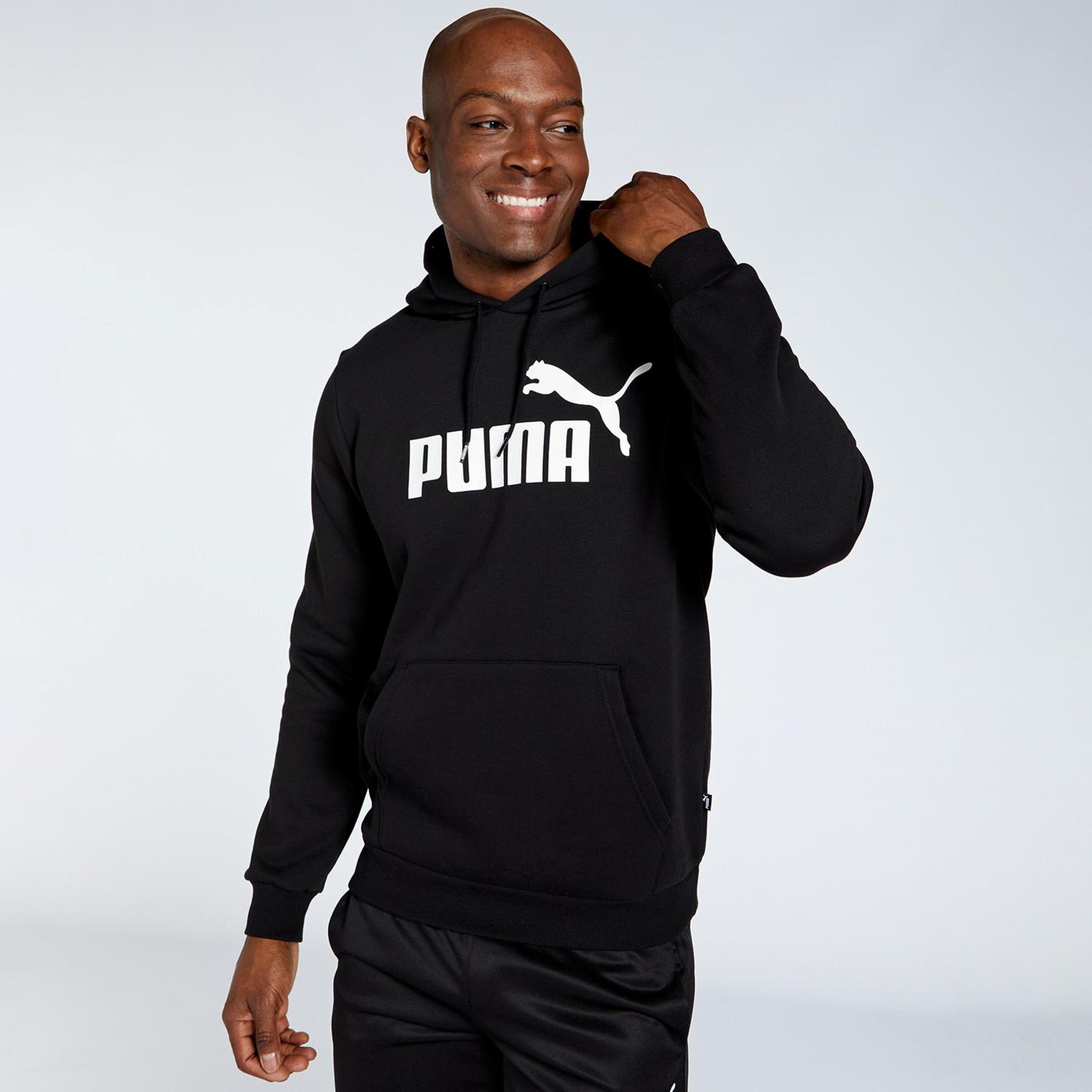 Puma Essentials Logo - negro - Sudadera Capucha Hombre