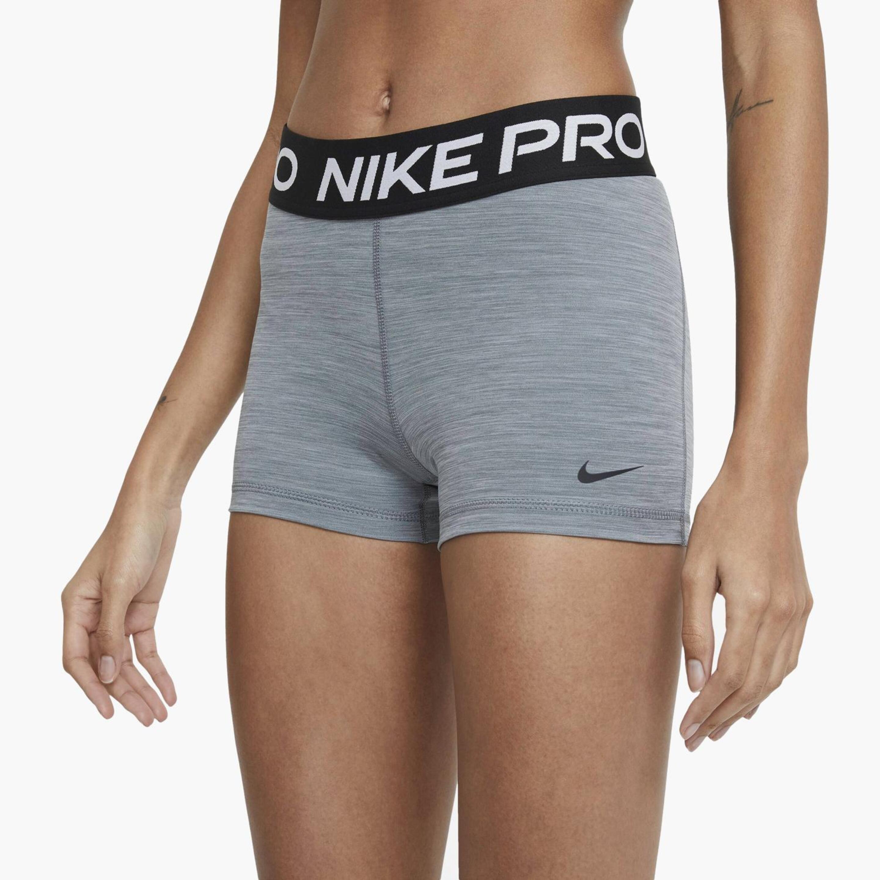 Nike Pro - gris - Mallas Fitness Cortas Mujer