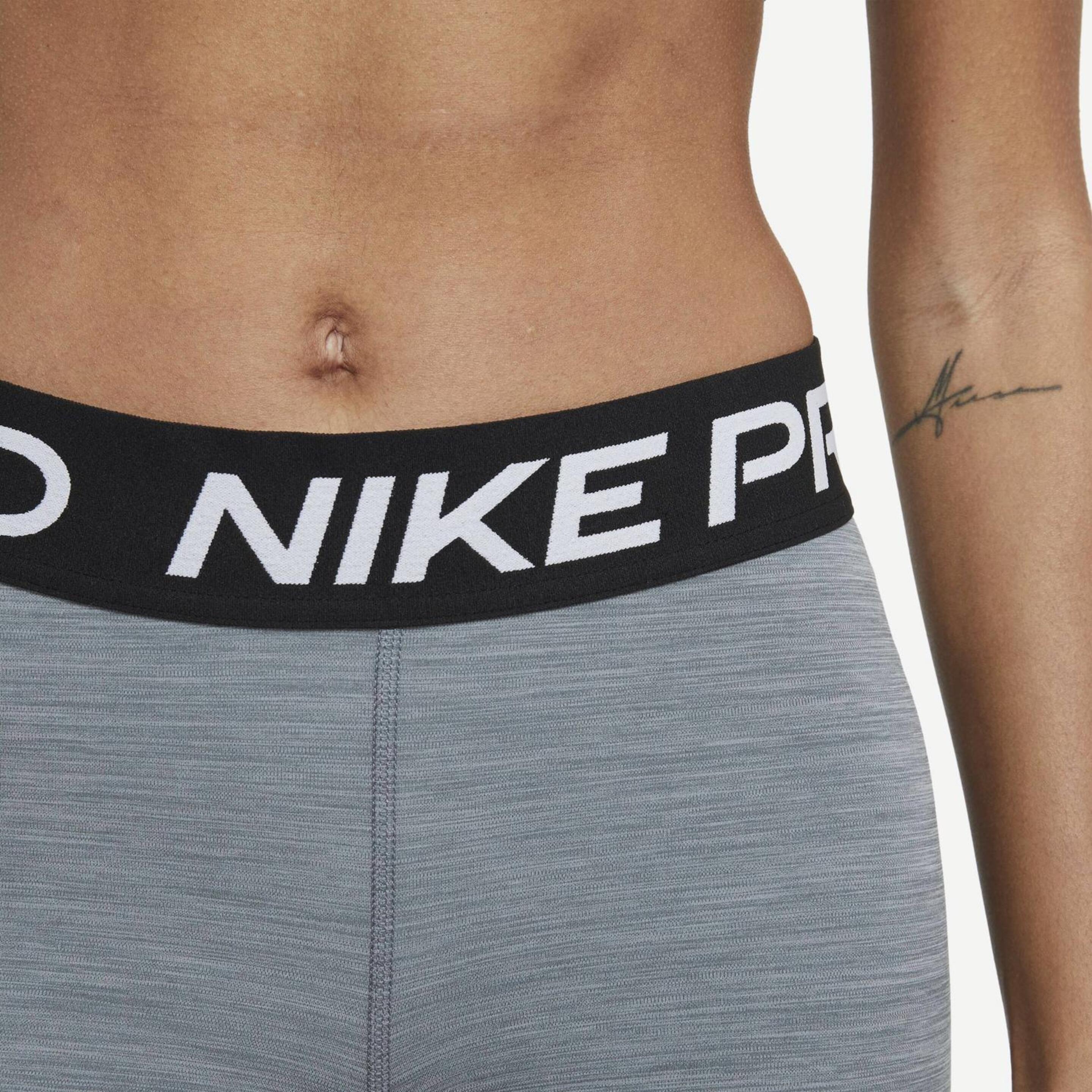 Nike Pro - Gris - Mallas Fitness Cortas Mujer