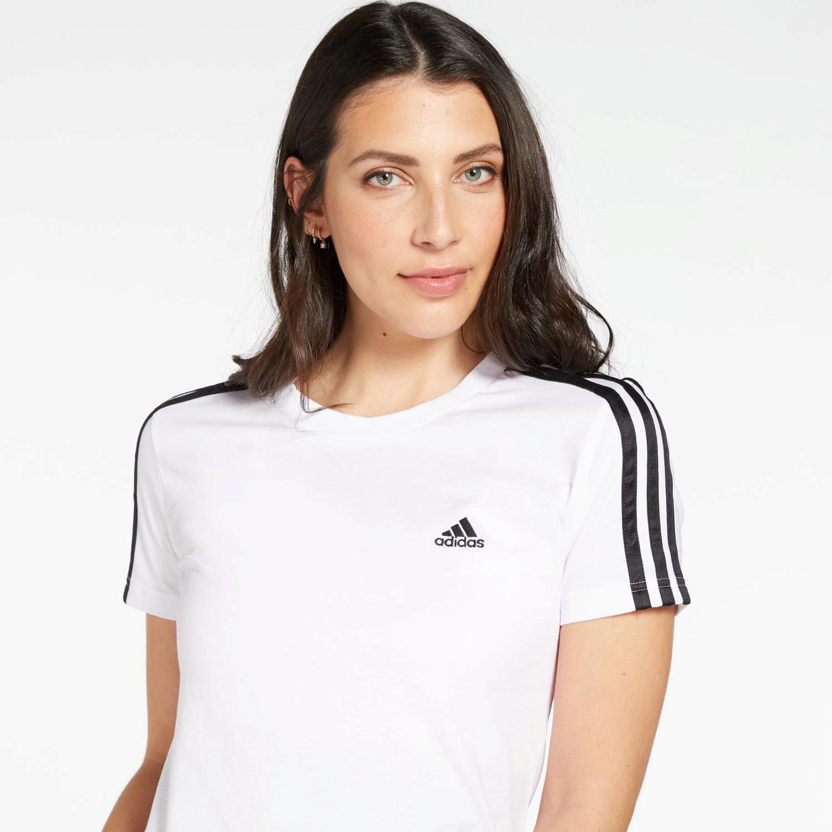 adidas 3 Stripes - blanco - Camiseta Mujer