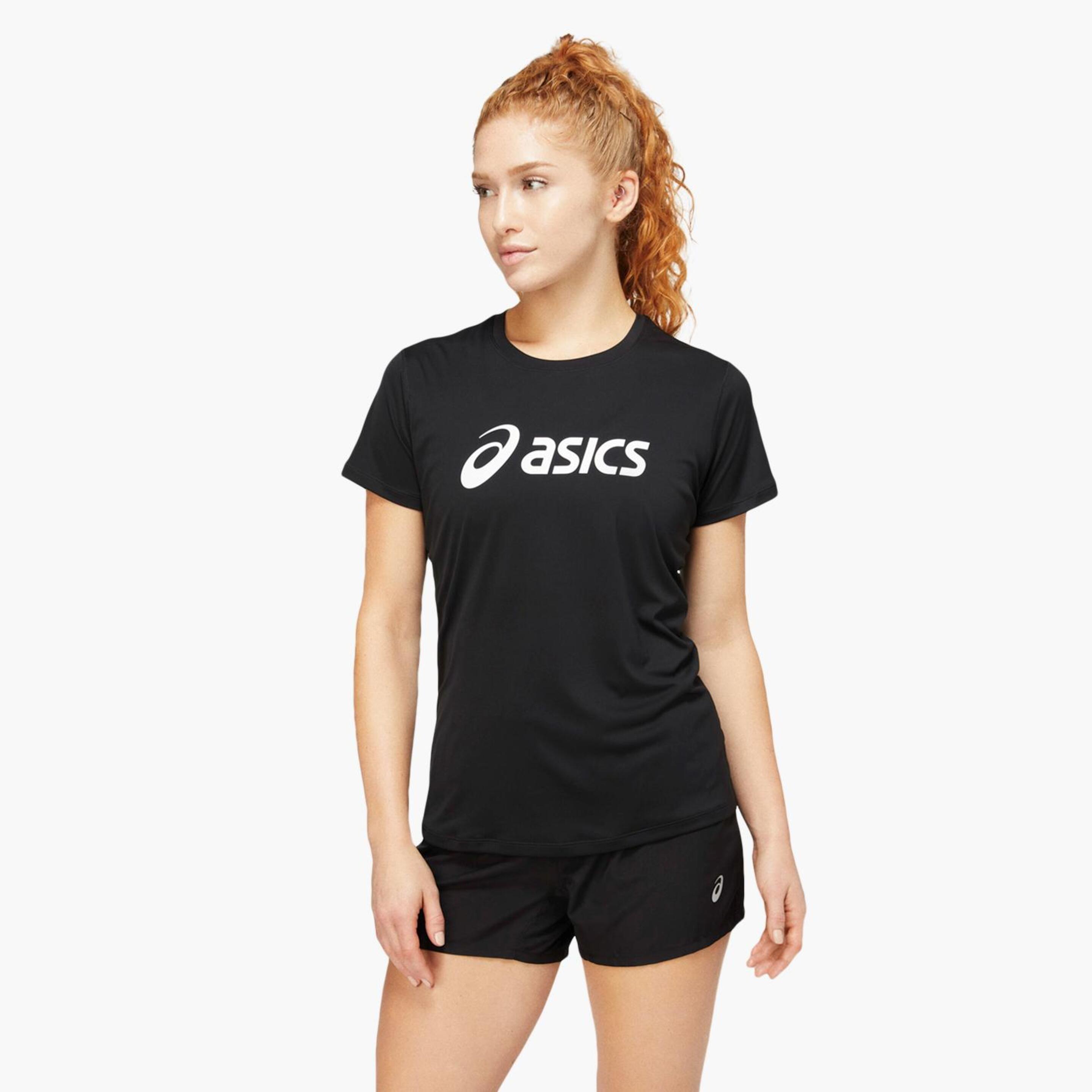 ASICS Core Logo - negro - Camiseta Running Mujer
