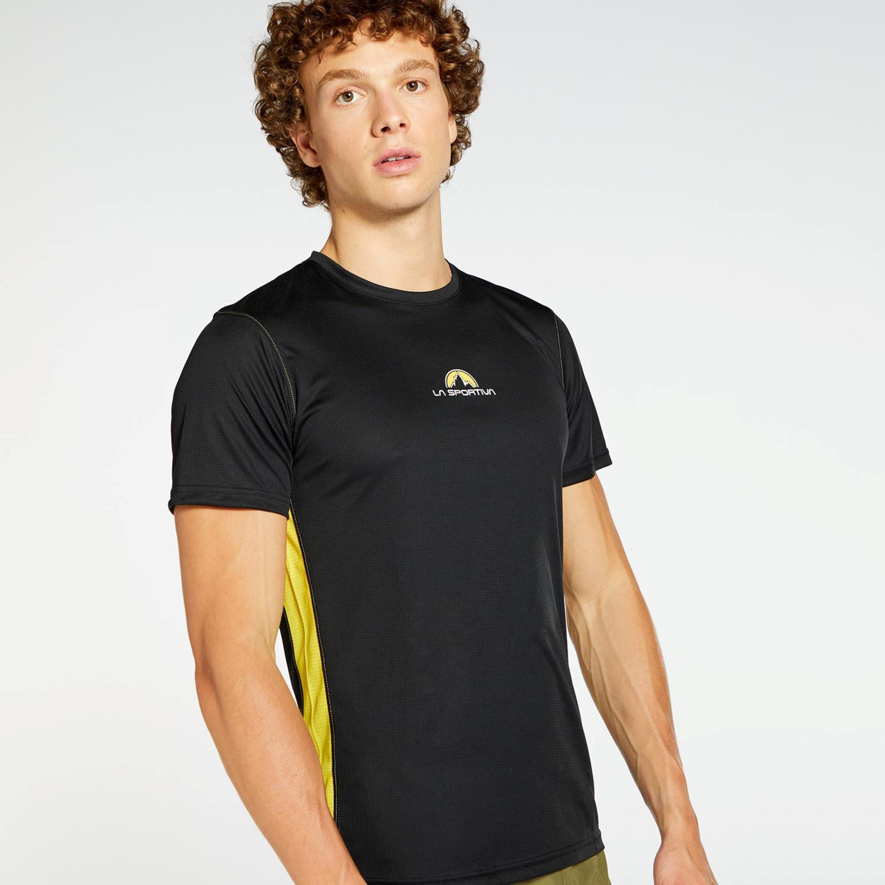 La Sportiva Footstep - Negro - Camiseta Montaña Hombre  MKP