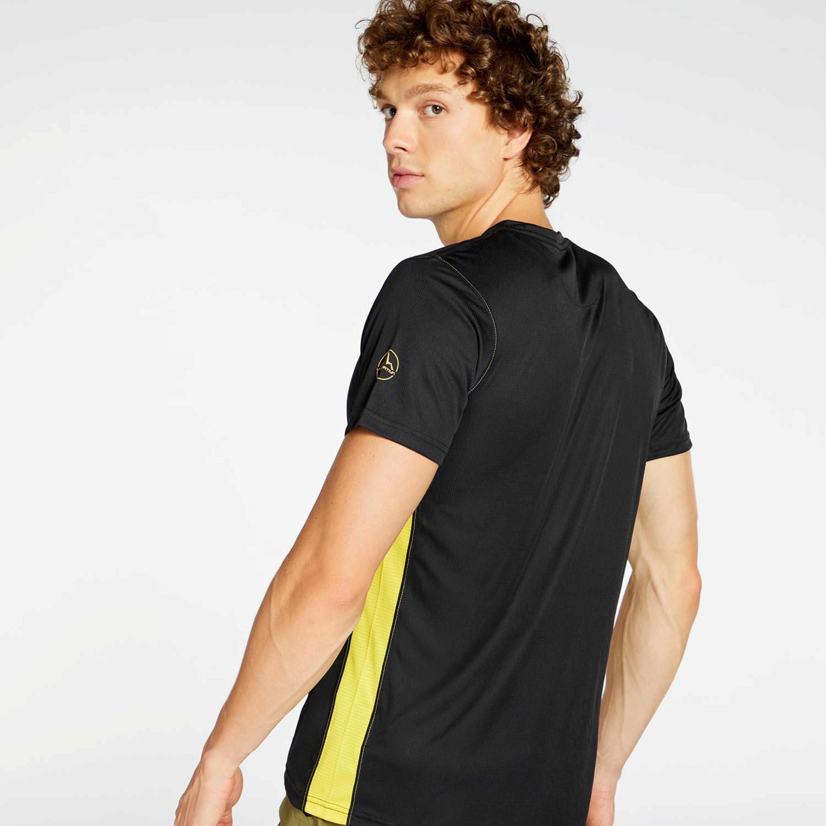 La Sportiva Footstep - Negro - Camiseta Montaña Hombre  MKP