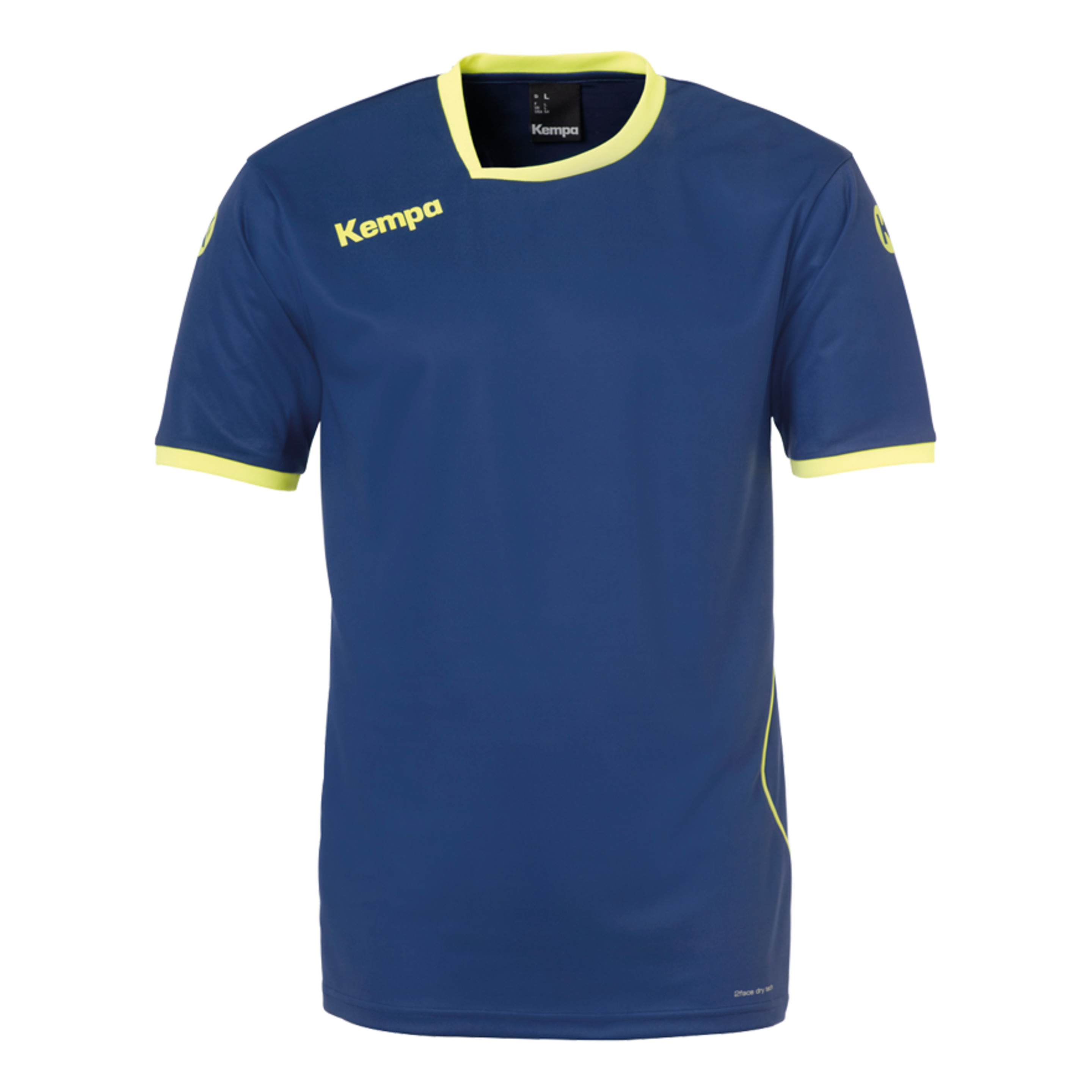 Curve Camiseta Azul Deep/amarillo Fluor Kempa - azul-oscuro - 