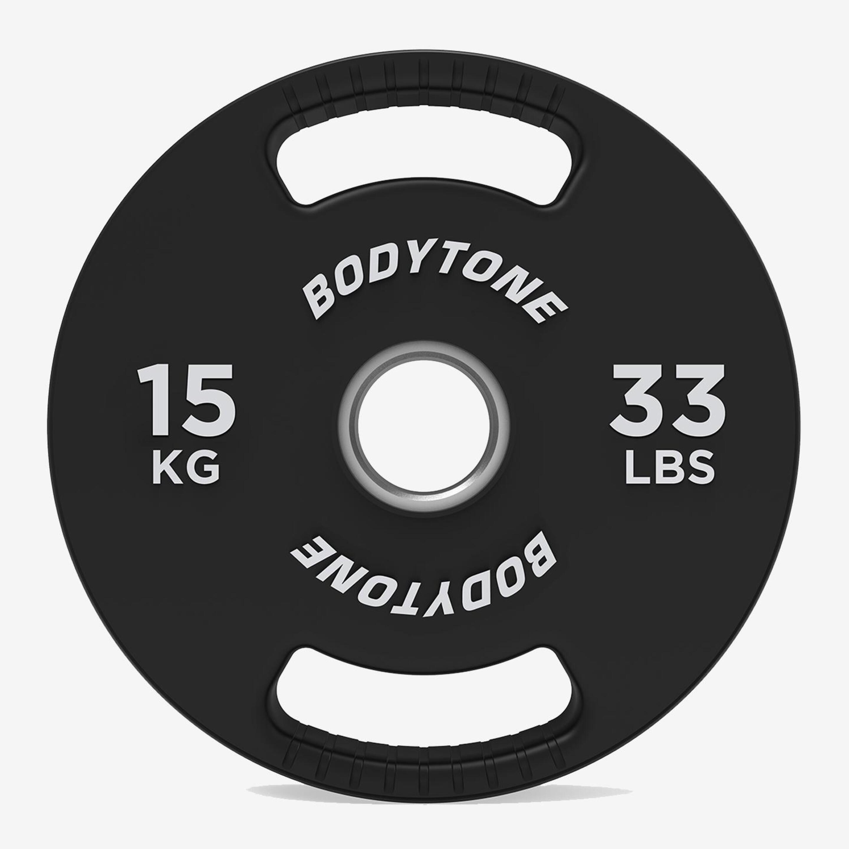 Disco Olímpico 15kg Bodytone - negro - 