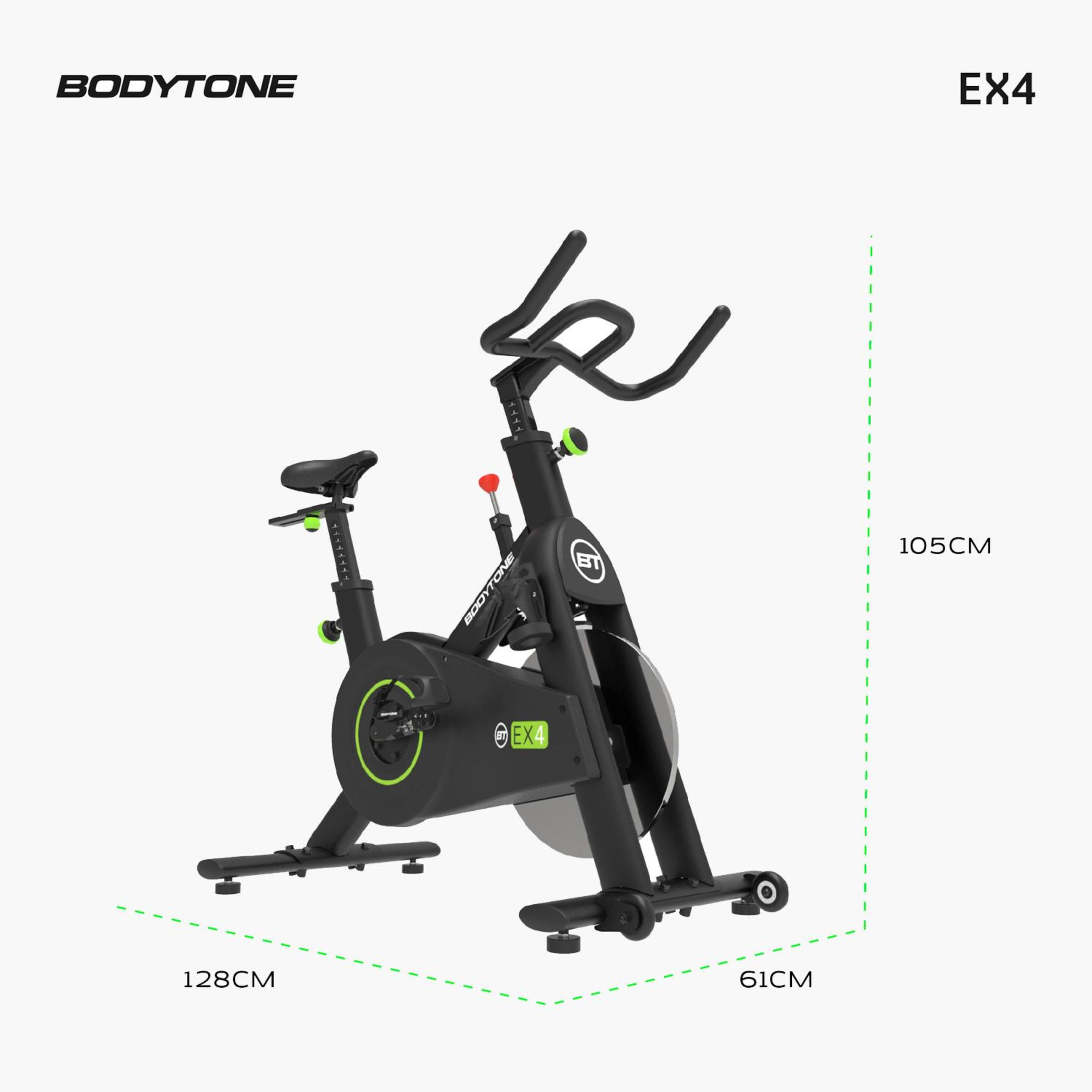 Bodytone EX-4 - Negra - Bicicleta Spinning  MKP