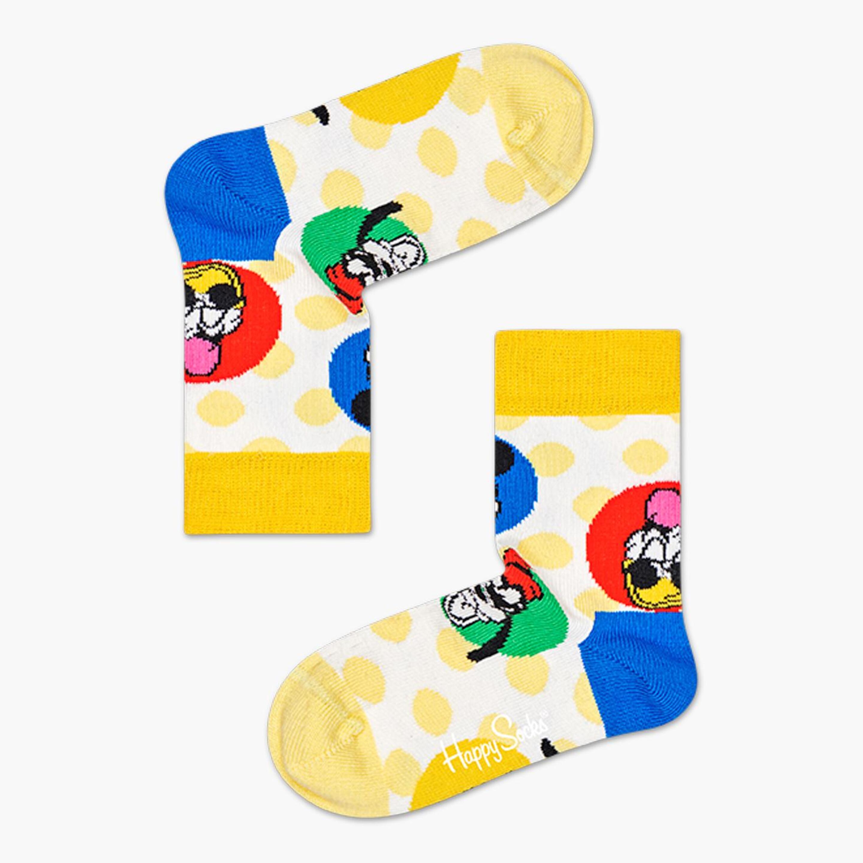 Meias Compridas Happy Socks - Preto - Pack 1 Criança | Sport Zone MKP