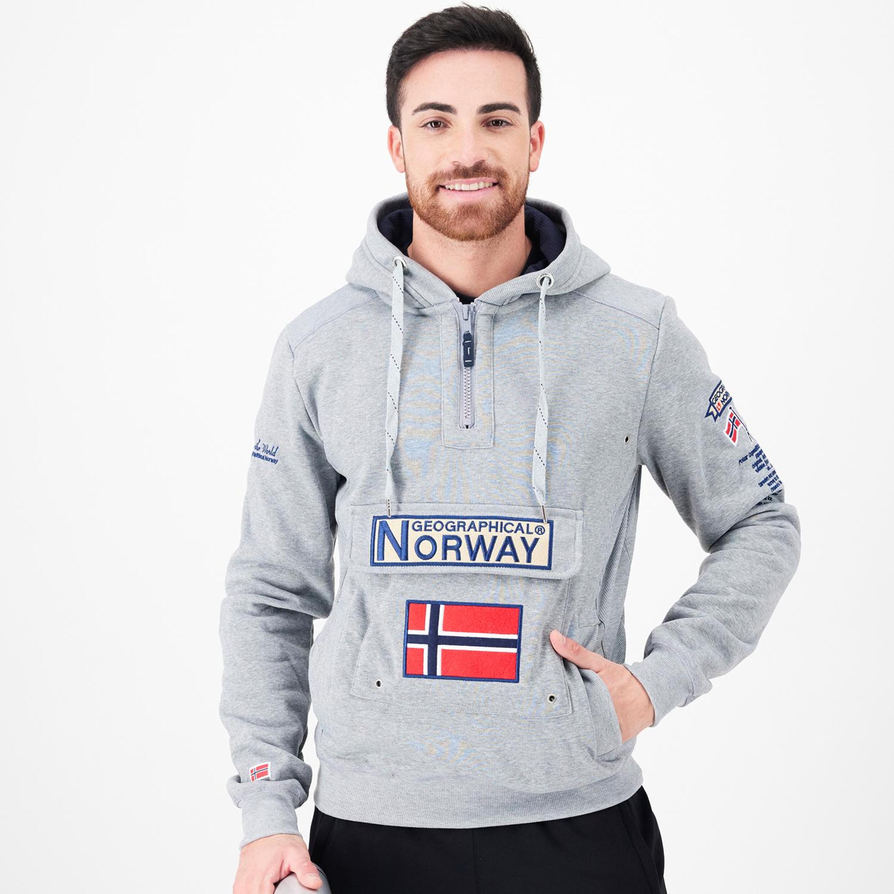 Geographical Norway Gymclass - gris - Sudadera Capucha Hombre
