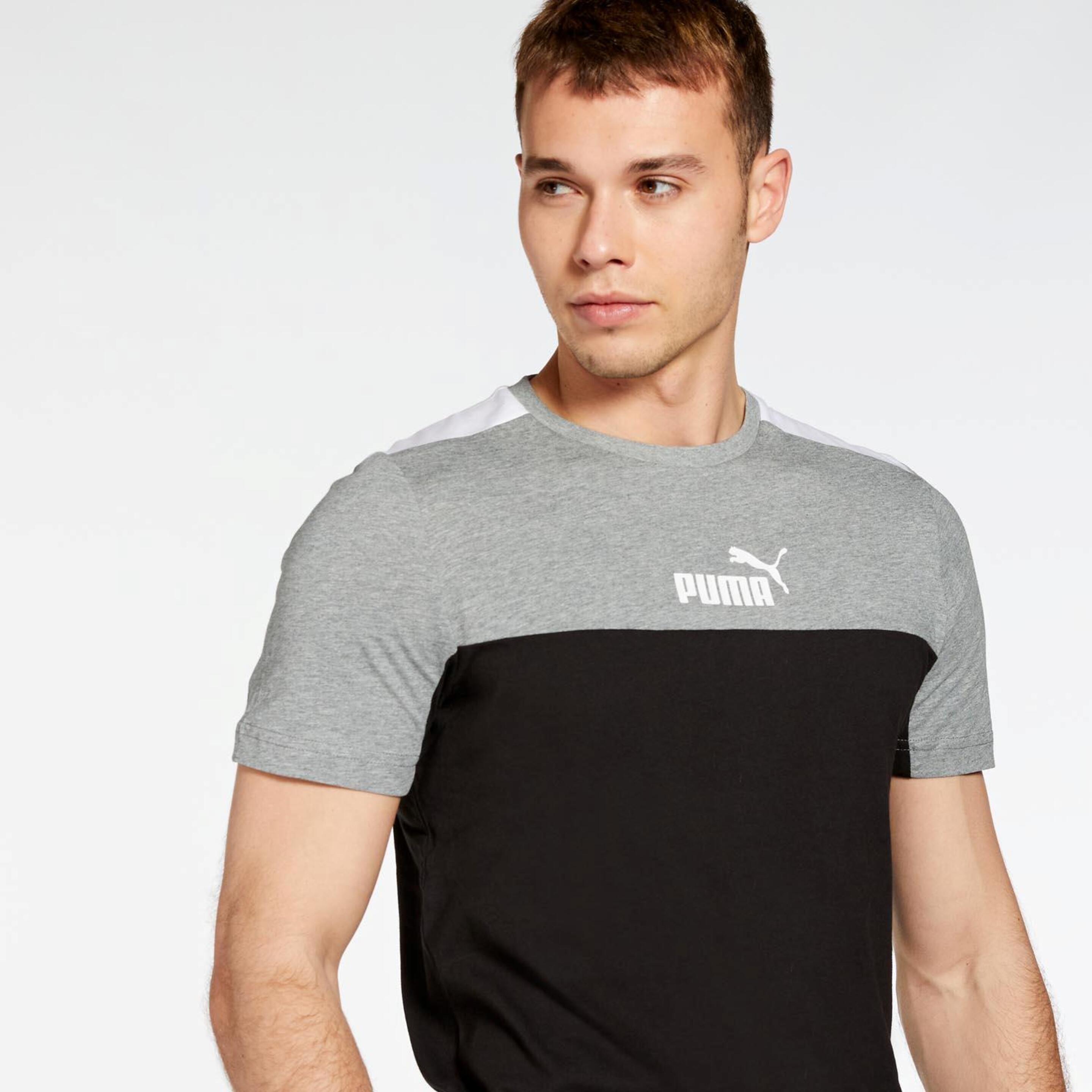 Puma Block - Negro - Camiseta Hombre