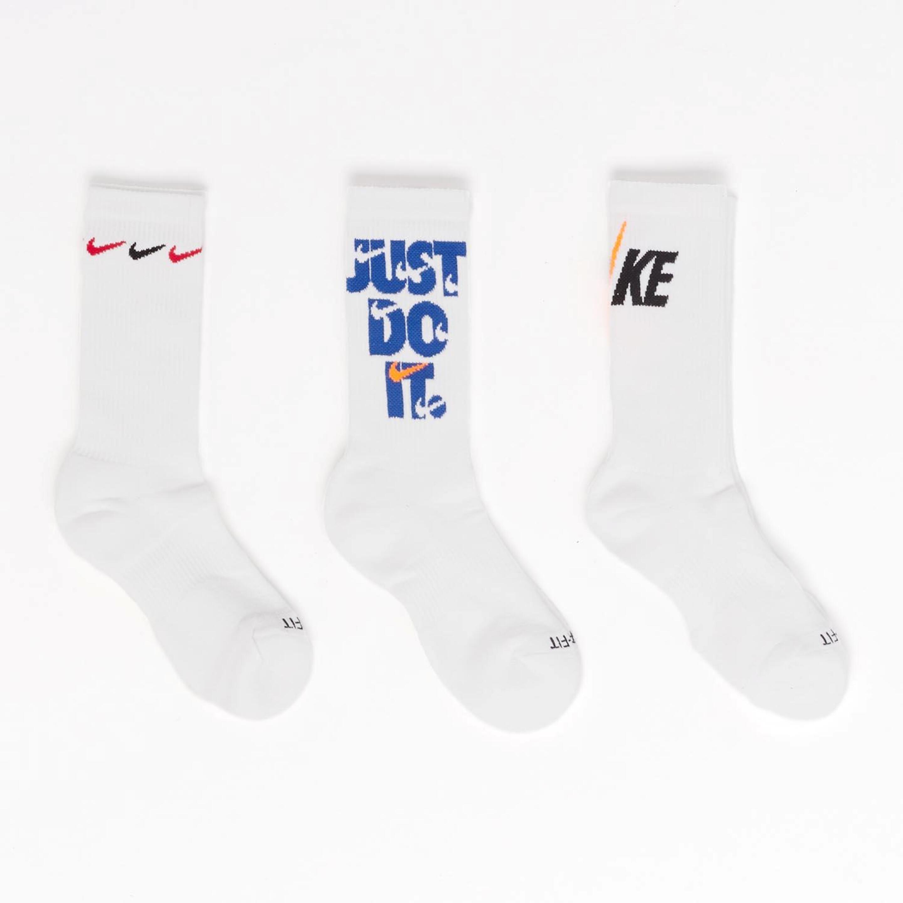Nike Everyday Plus - blanco - Calcetines Largos Unisex