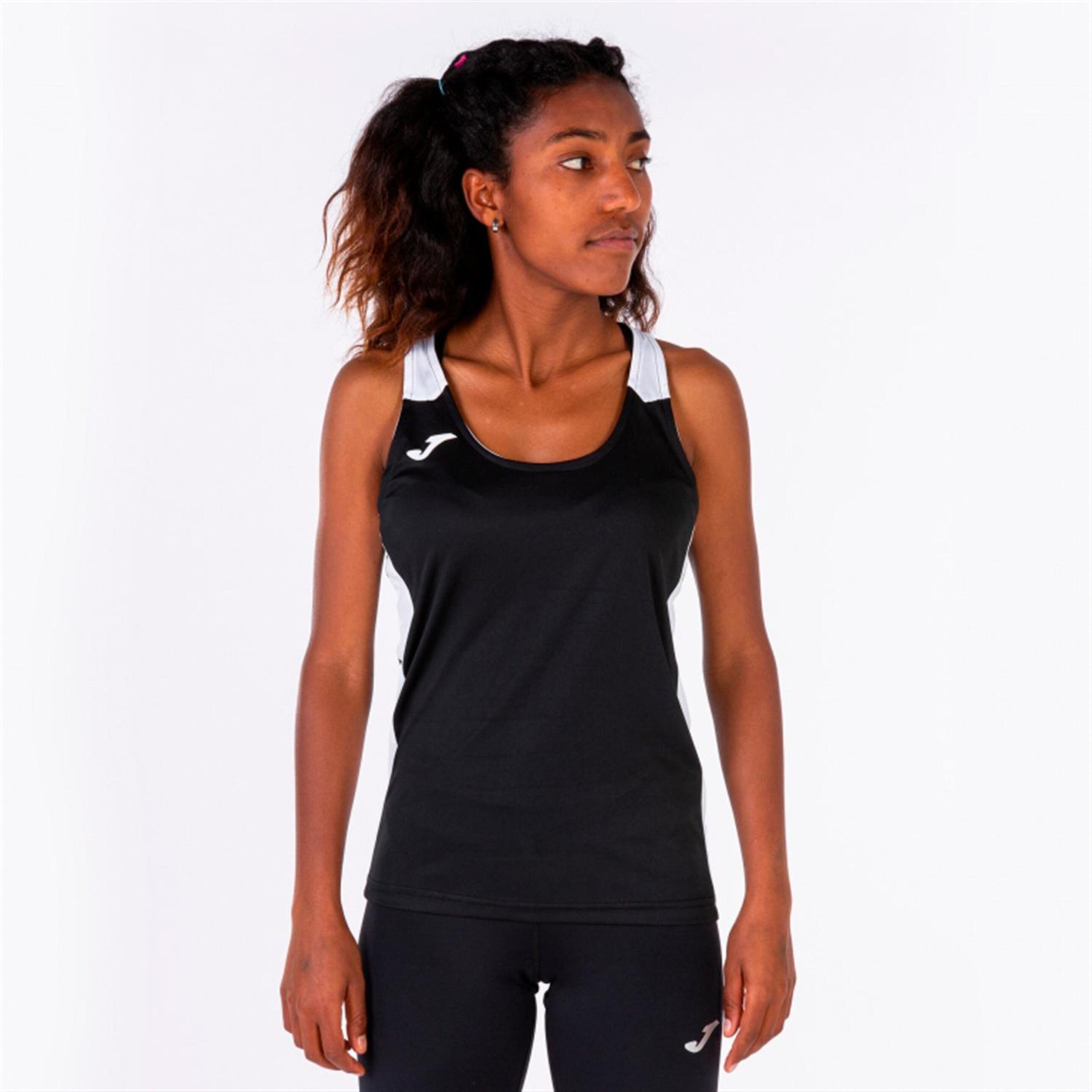 Joma Record II - Negro - Camiseta Running Mujer  MKP