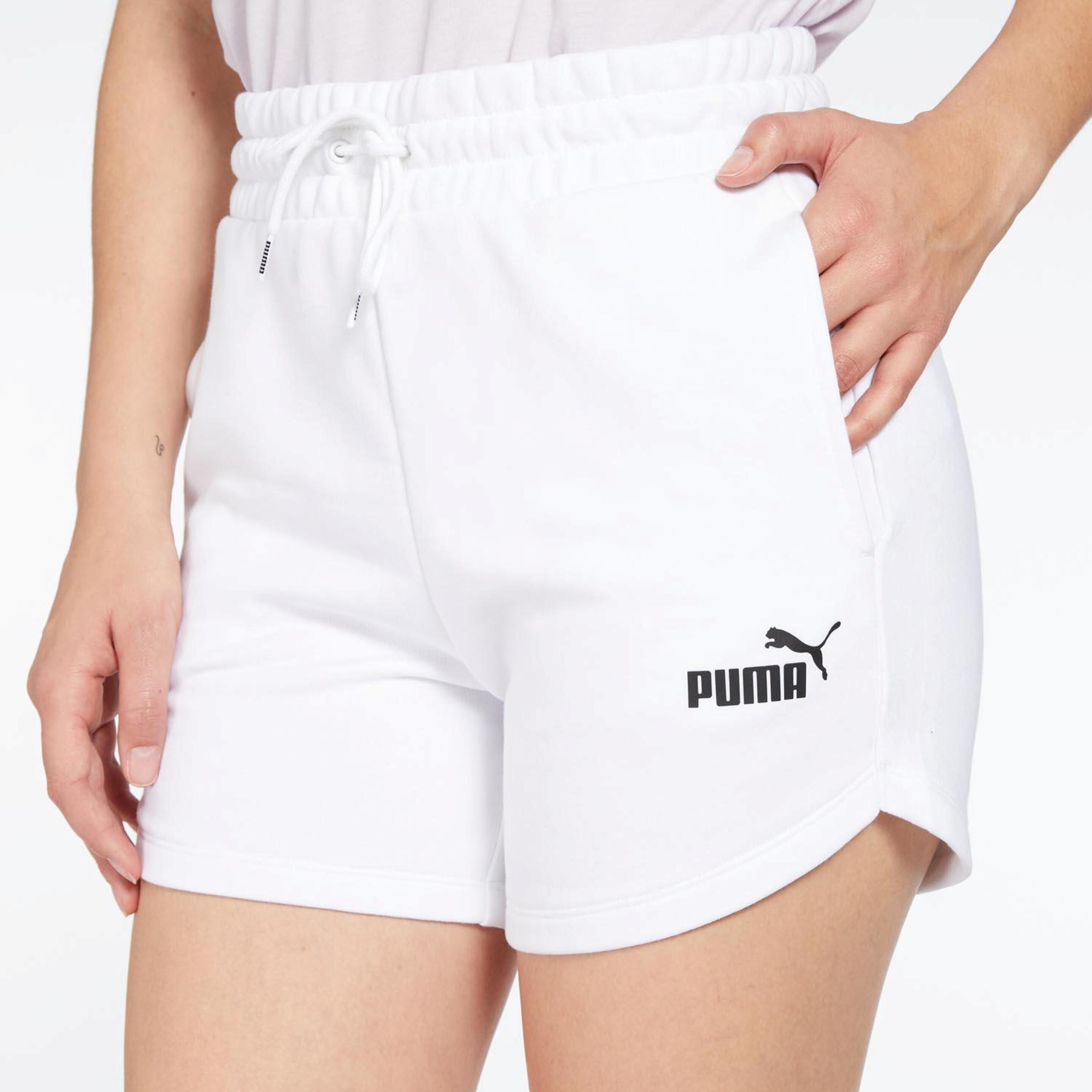 Puma Essentials - Blanco - Pantalón Corto Mujer