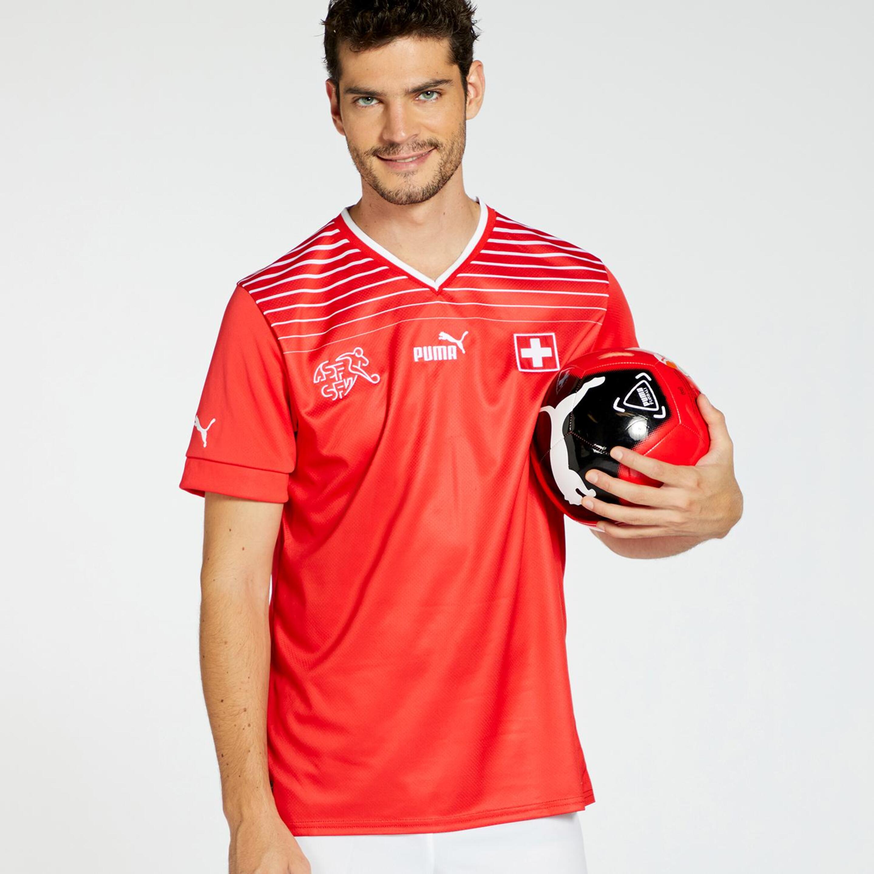 Camiseta Suiza 1ª Equipación 22/23 - rojo - Fútbol Hombre