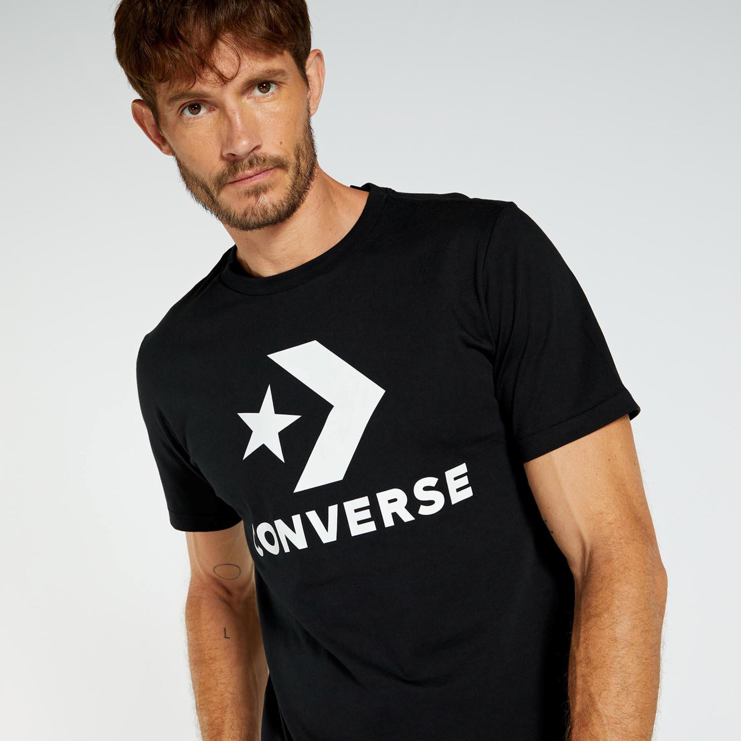 T-shirt Converse - negro - T-shirt Homem