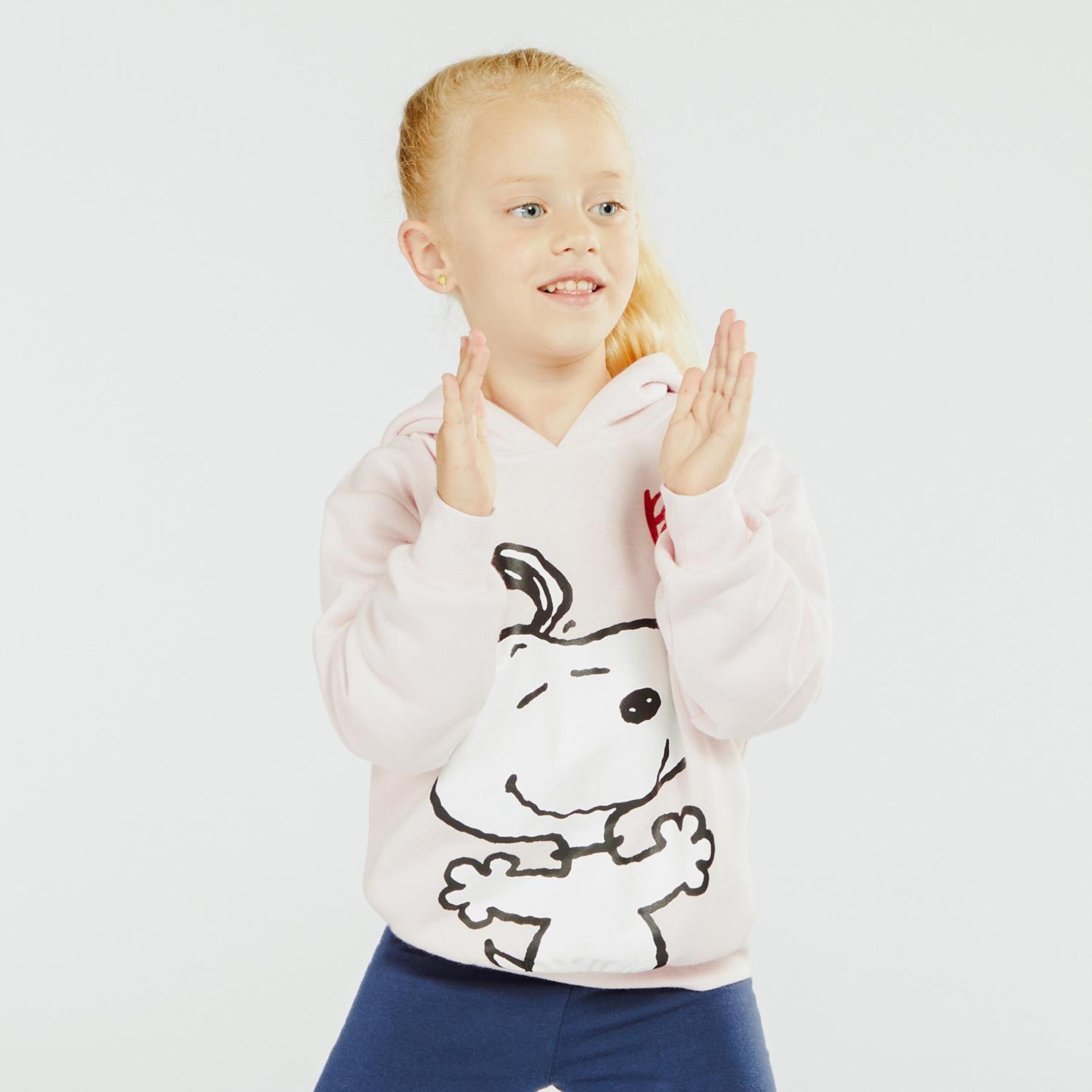 Sweatshirt Peanuts Snoopy - Rosa - Sweatshirt Capuz Menina | Sport Zone