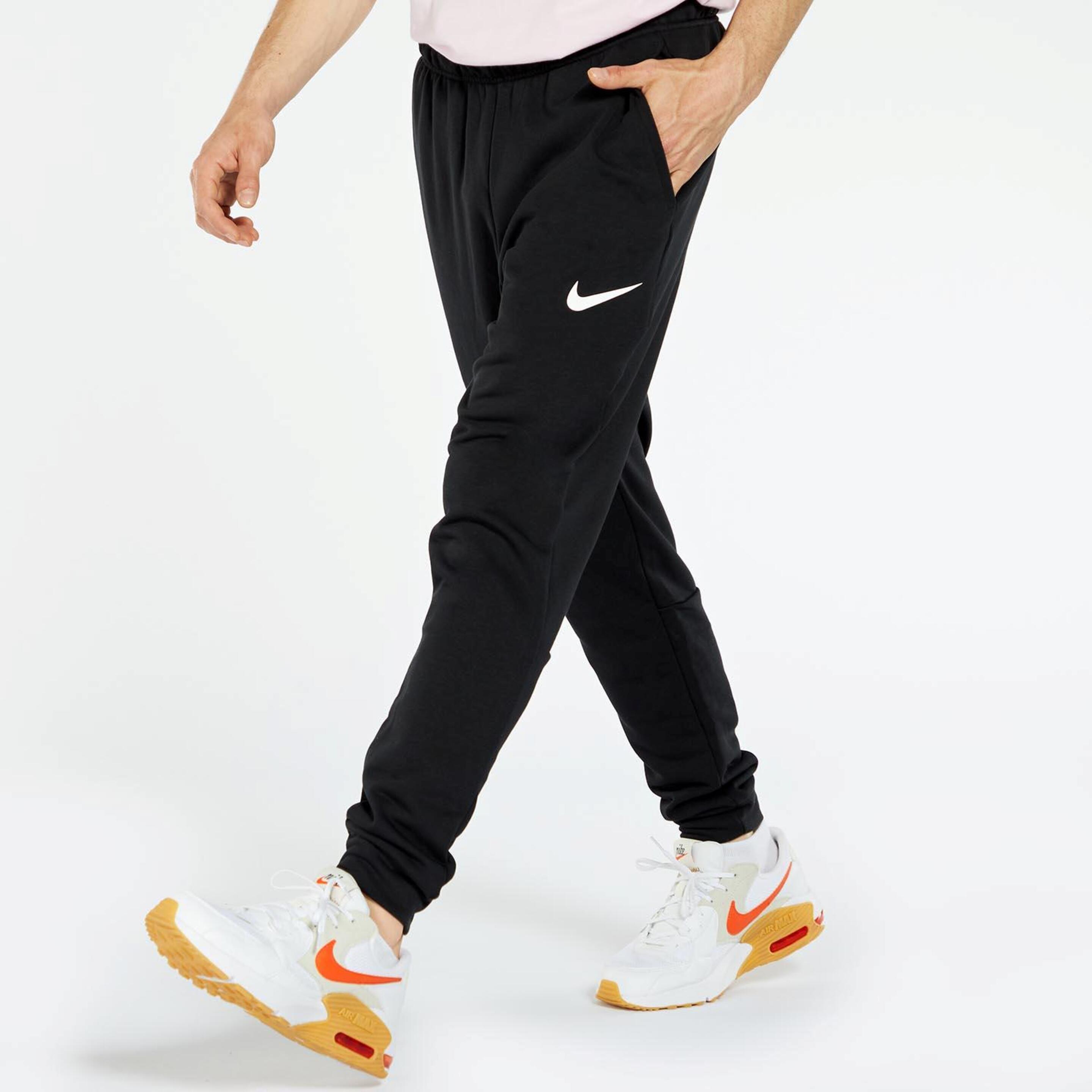Nike Dri-fit Tapered Fleece - negro - Calças Running Homem