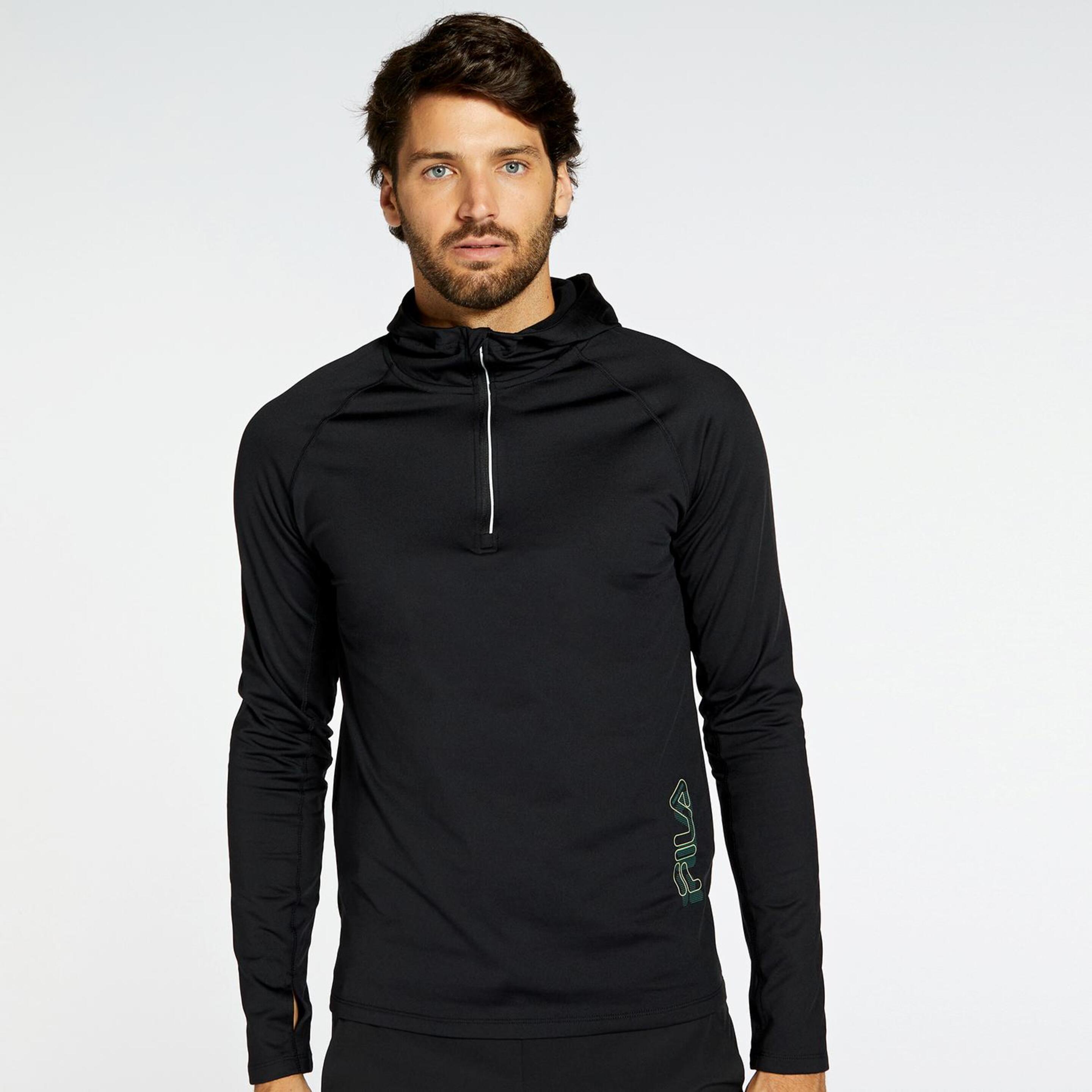 Camisola Térmica Fila - negro - Sweatshirt Térmica Running Homem