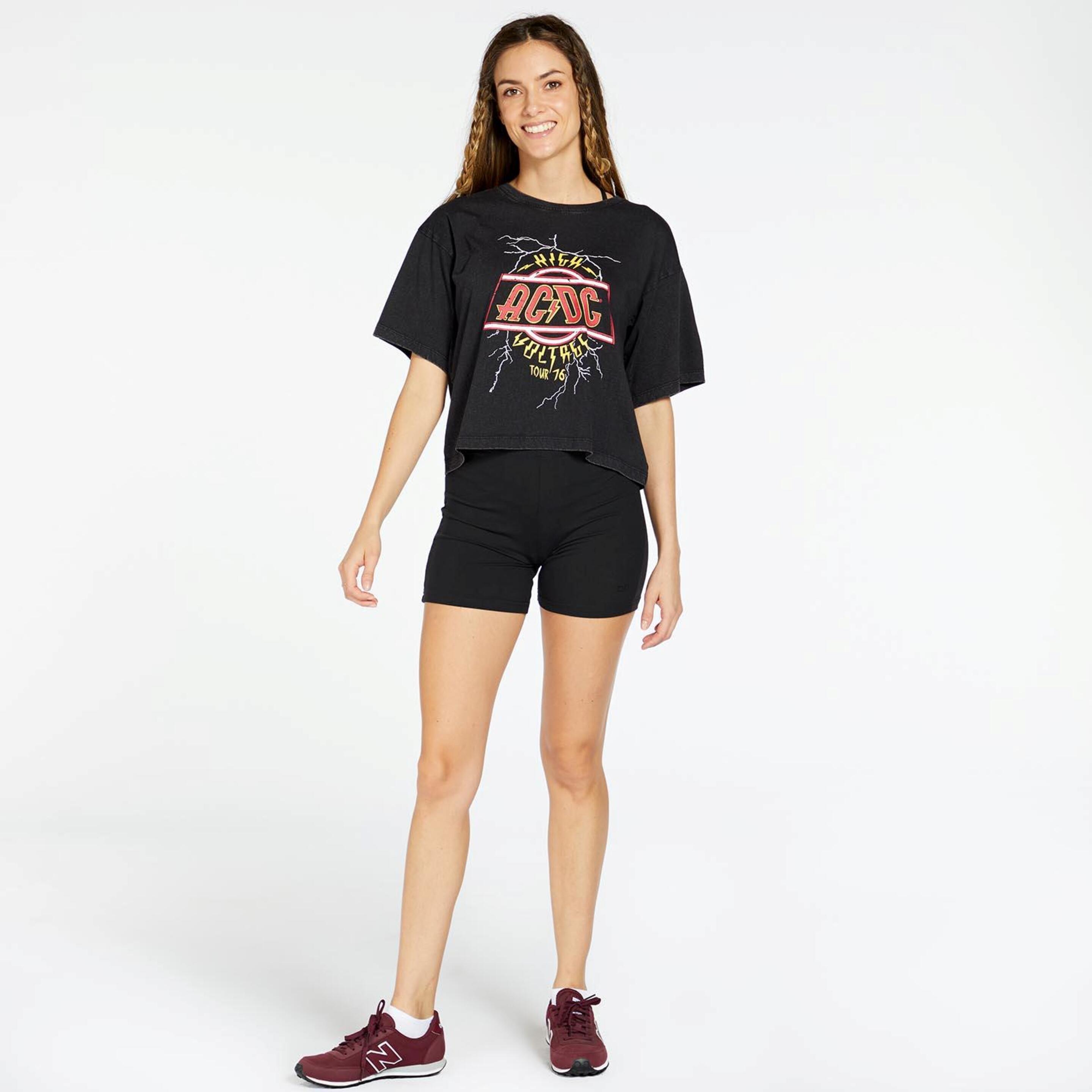 Um Universal Music Sra Camiseta Crop Ac/dc Excl.