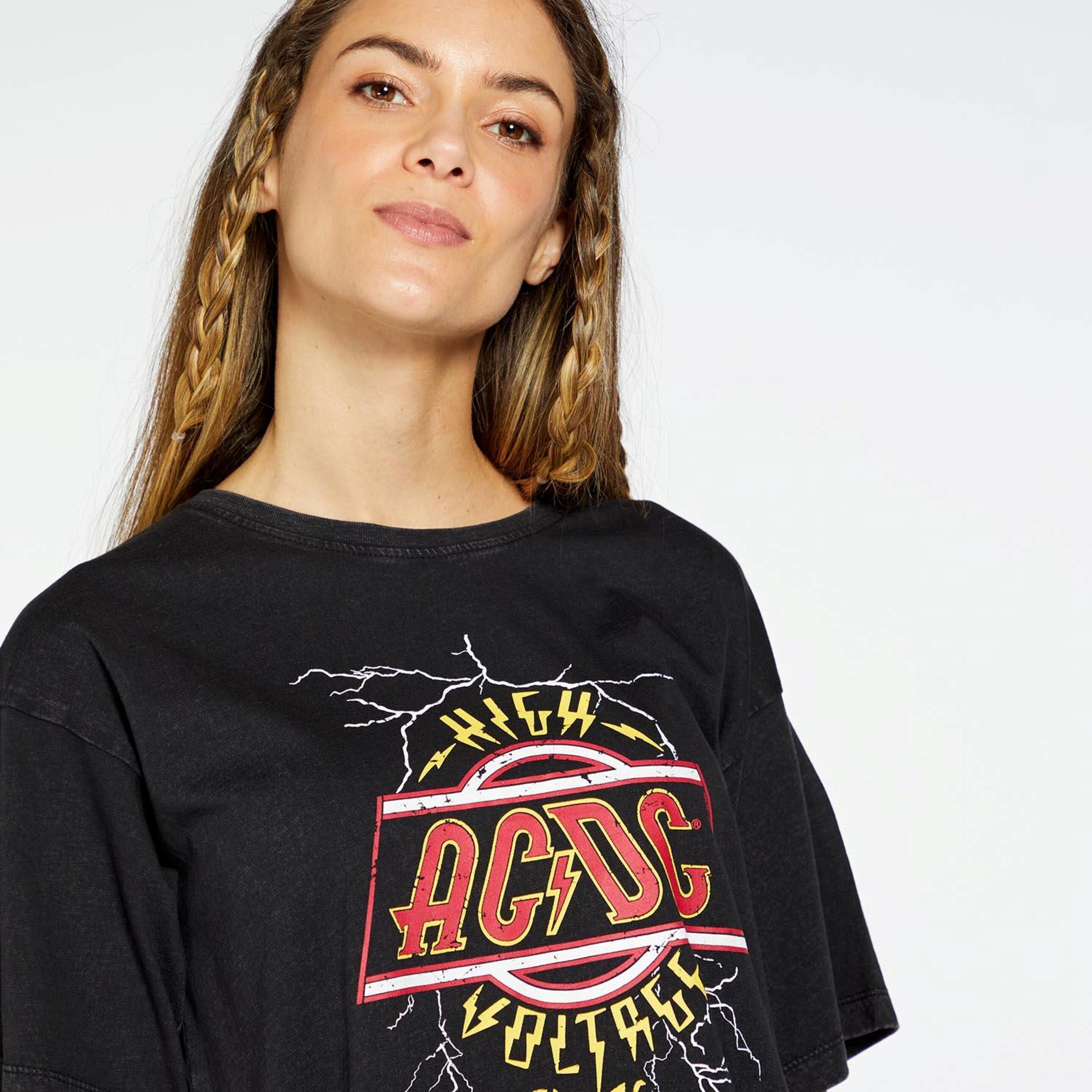 Um Universal Music Sra Camiseta Crop Ac/dc Excl.