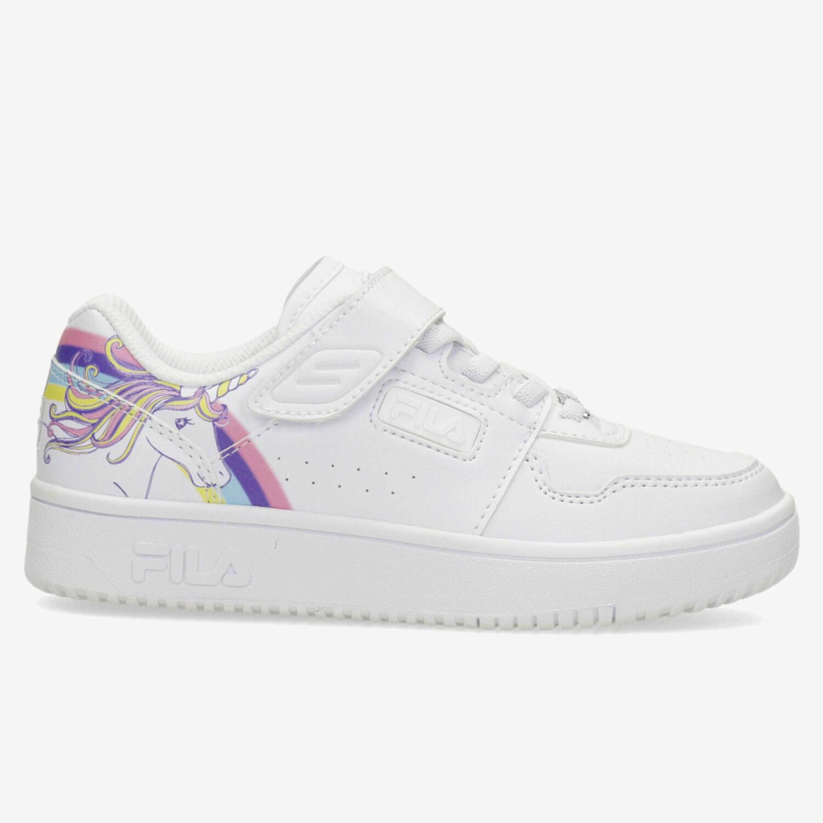 Fila Finley Graphic - blanco - Sapatilhas Velcro Menina