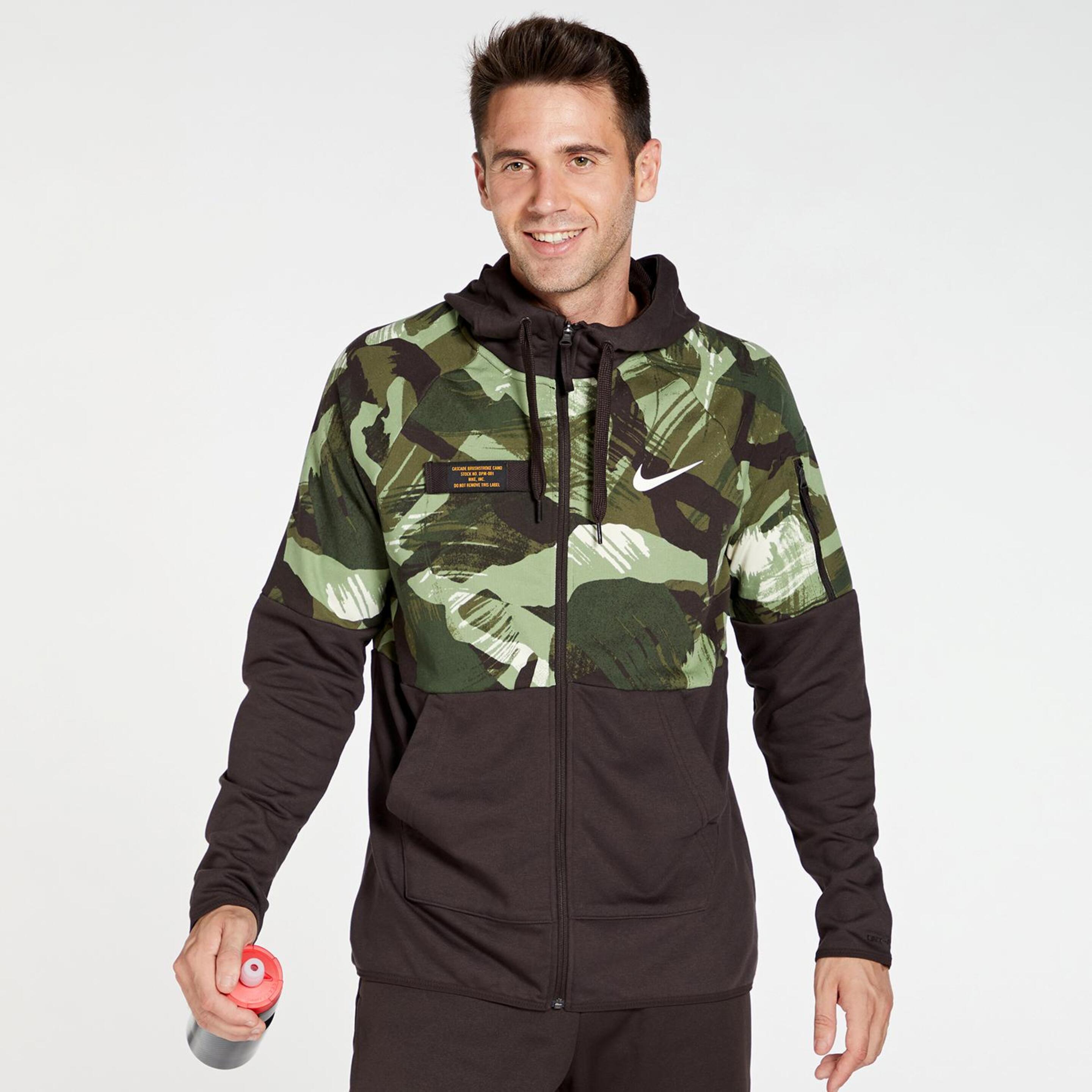 Nike Taper Camo - marron - Sweatshirt Running Homem