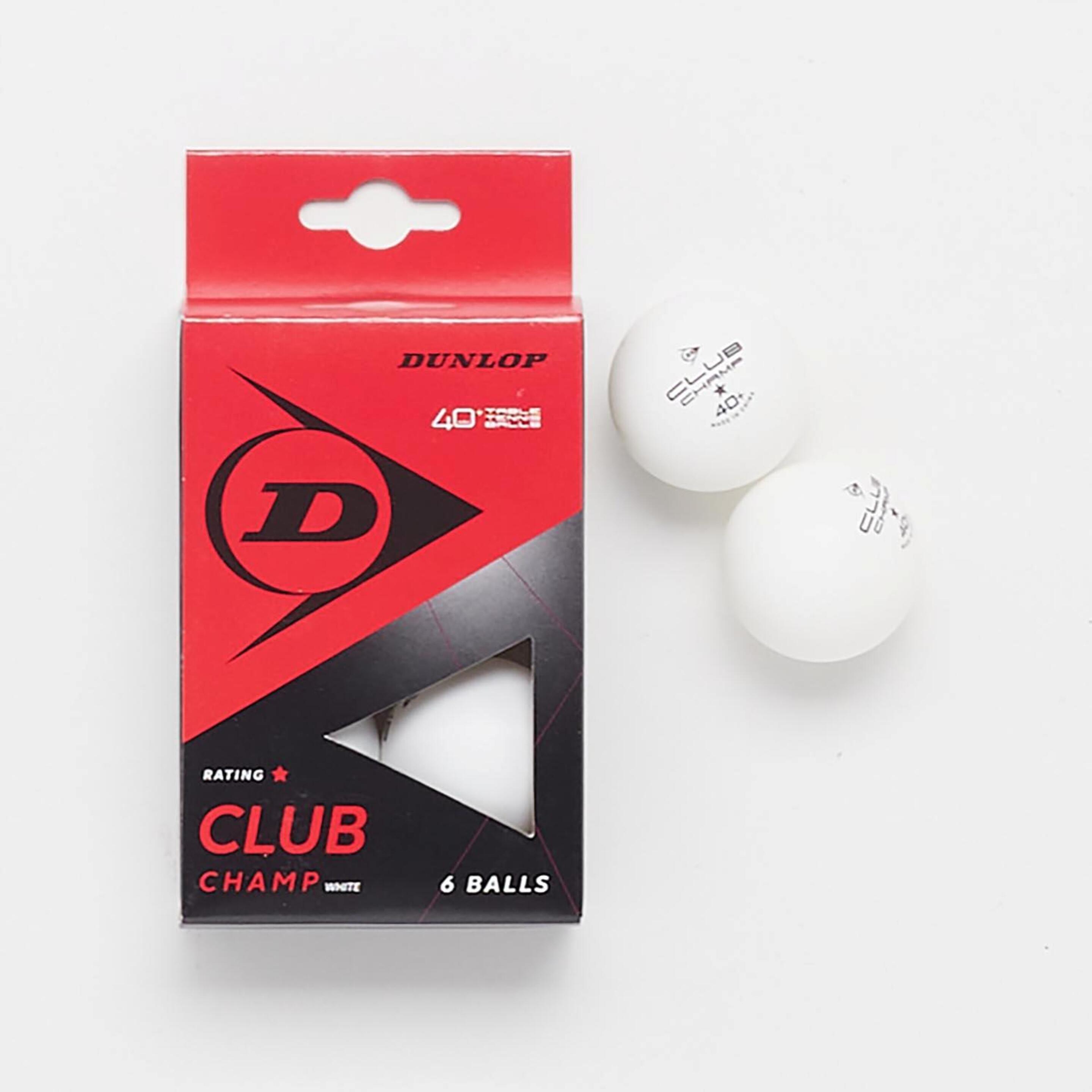 Dunlop Club - blanco - Bolas Ping Pong Pack 6