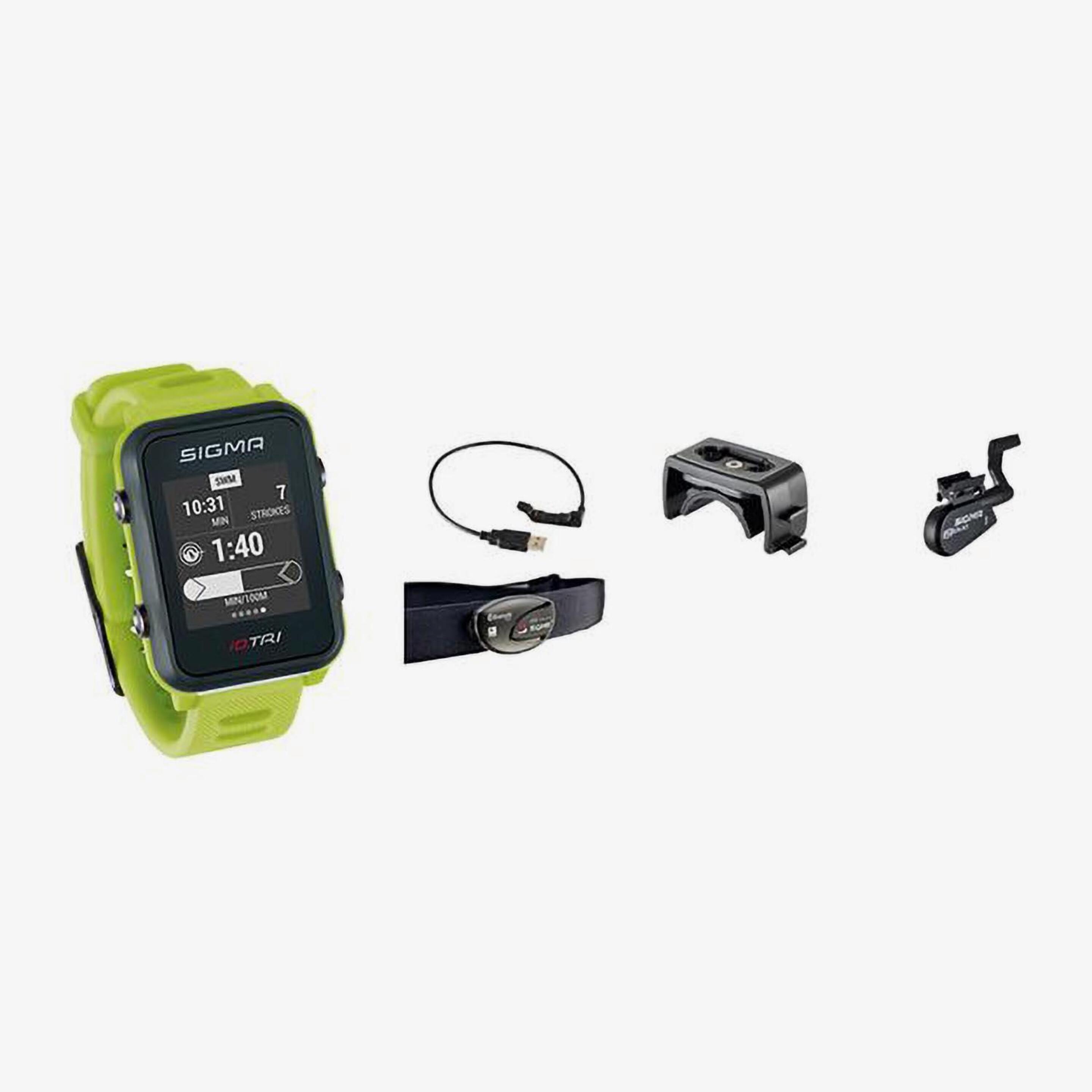 Sigma ID. Tri - Verde - Pack Pulsómetro Running | Sport Zone
