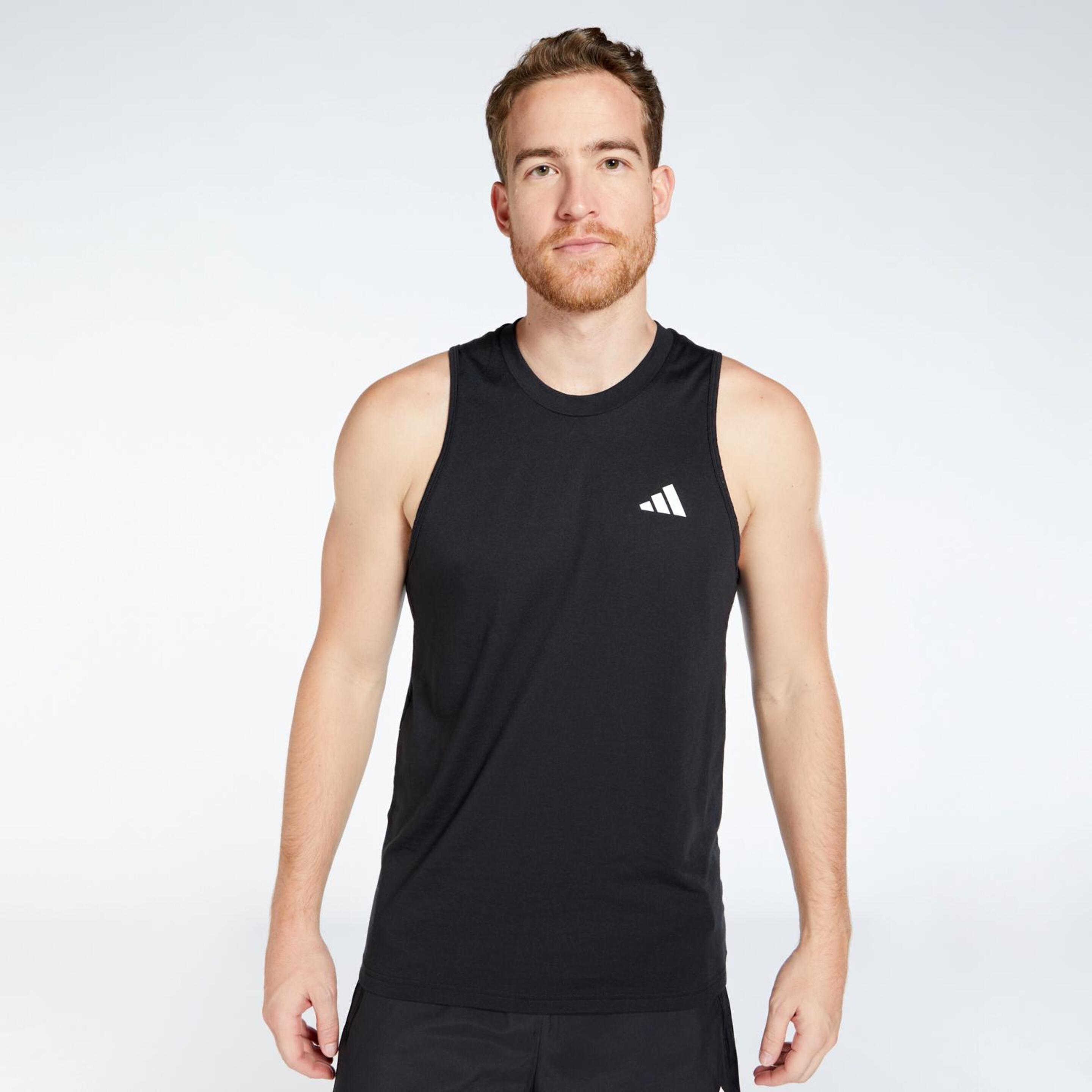 Camiseta Running adidas - negro - Camiseta Tirantes Hombre