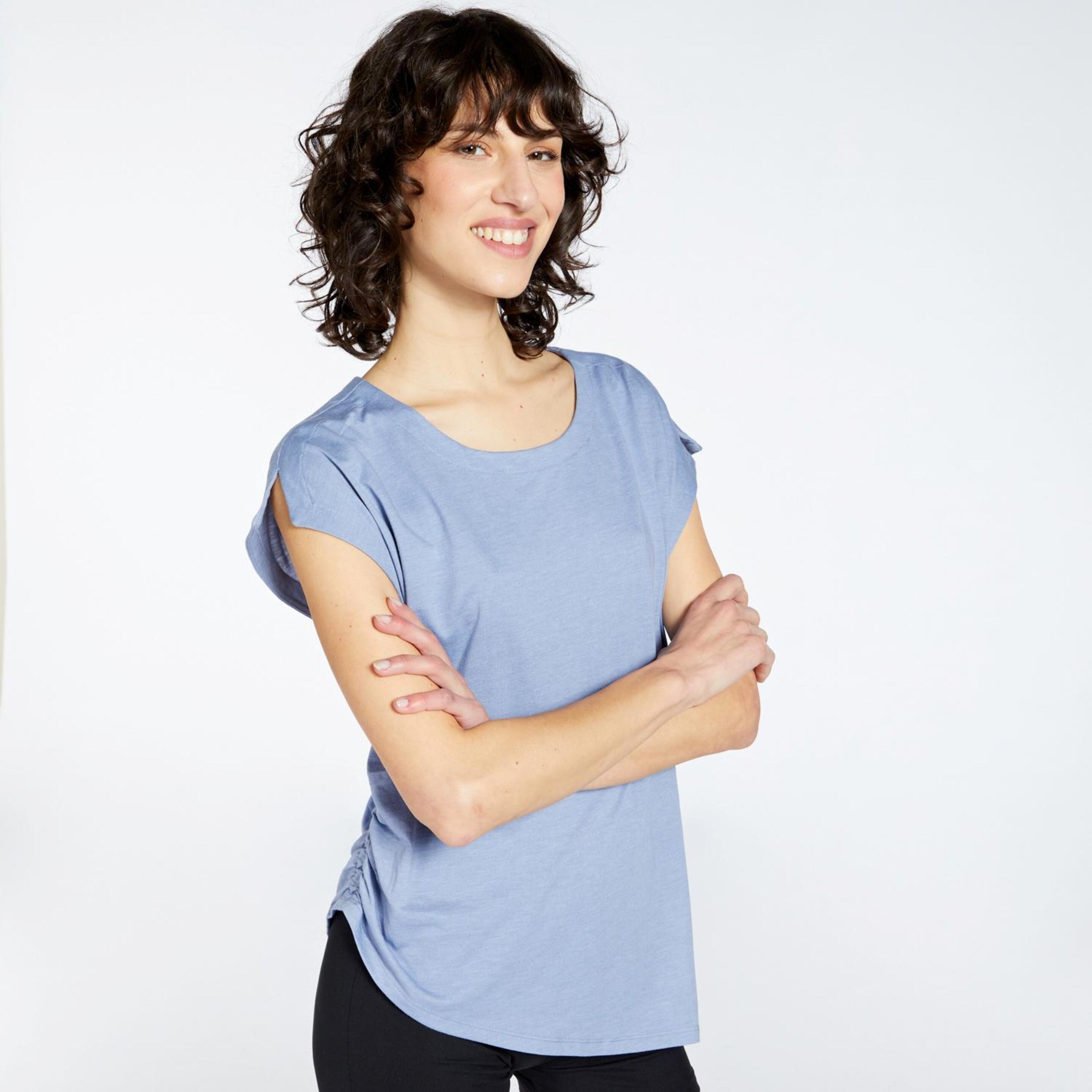 Puma Studio - Azul - Camiseta Yoga Mujer