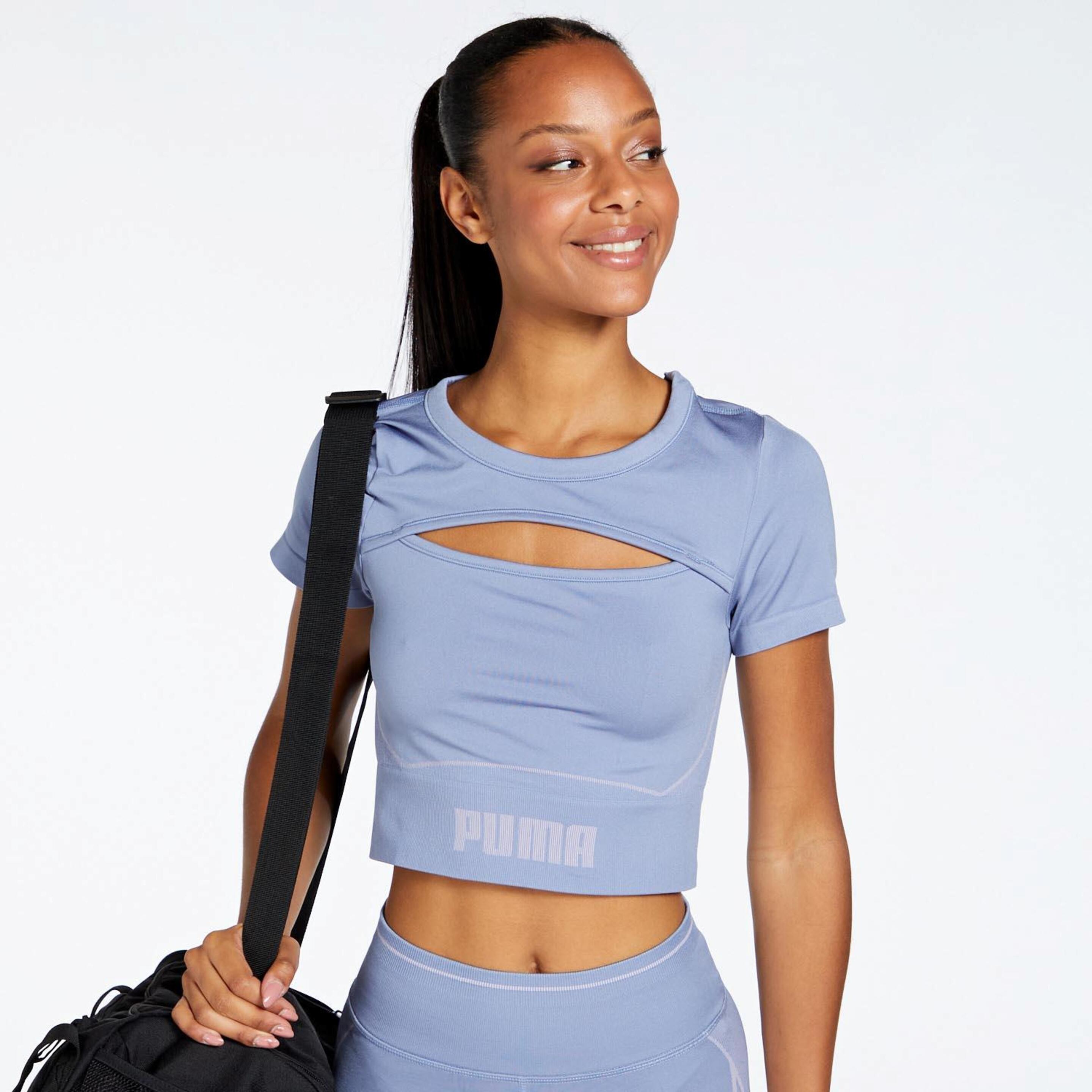 Puma Formknit - azul - Camiseta Fitness Mujer