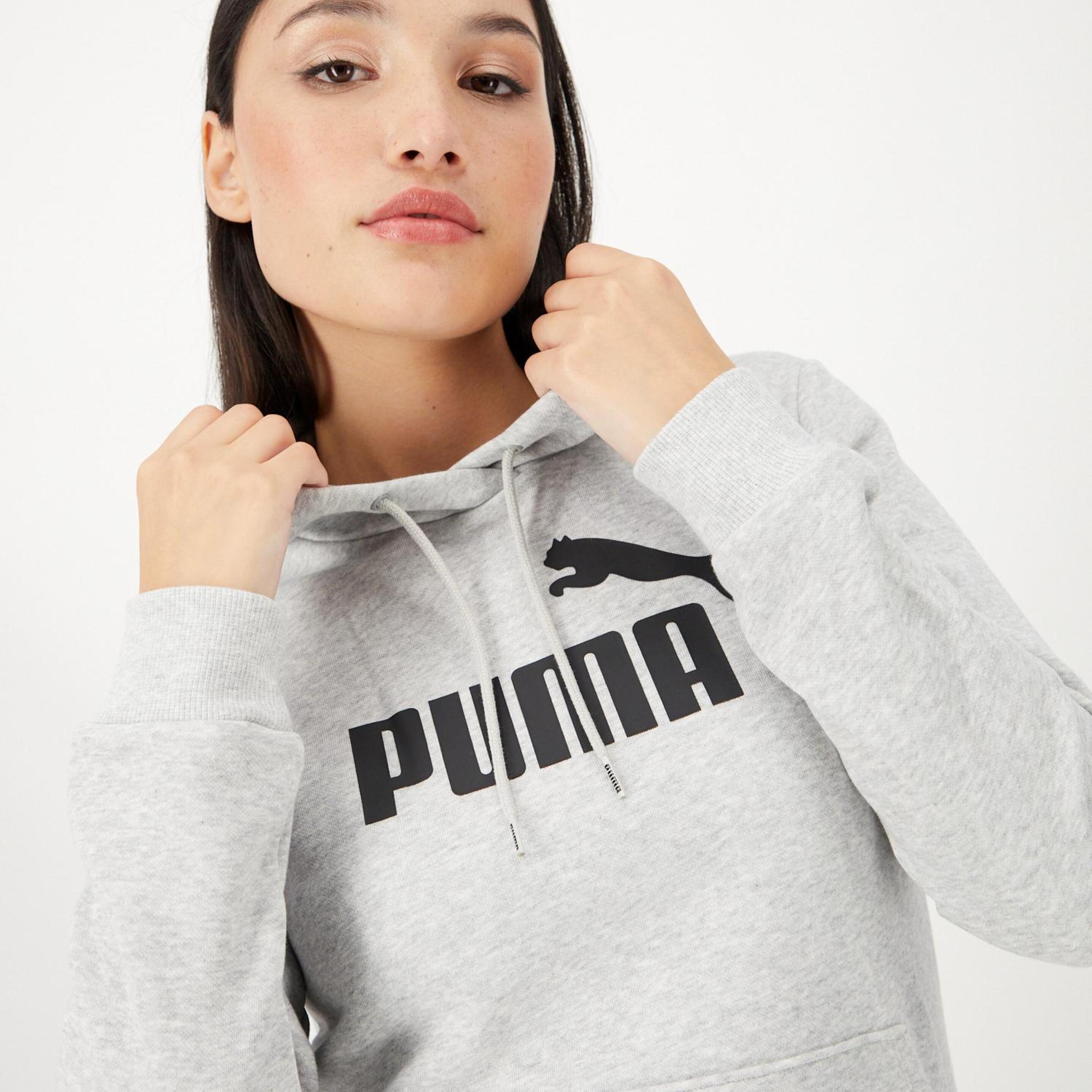 Puma Ess Big Logo - Cinza - Sweatshirt Capuz Mulher | Sport Zone