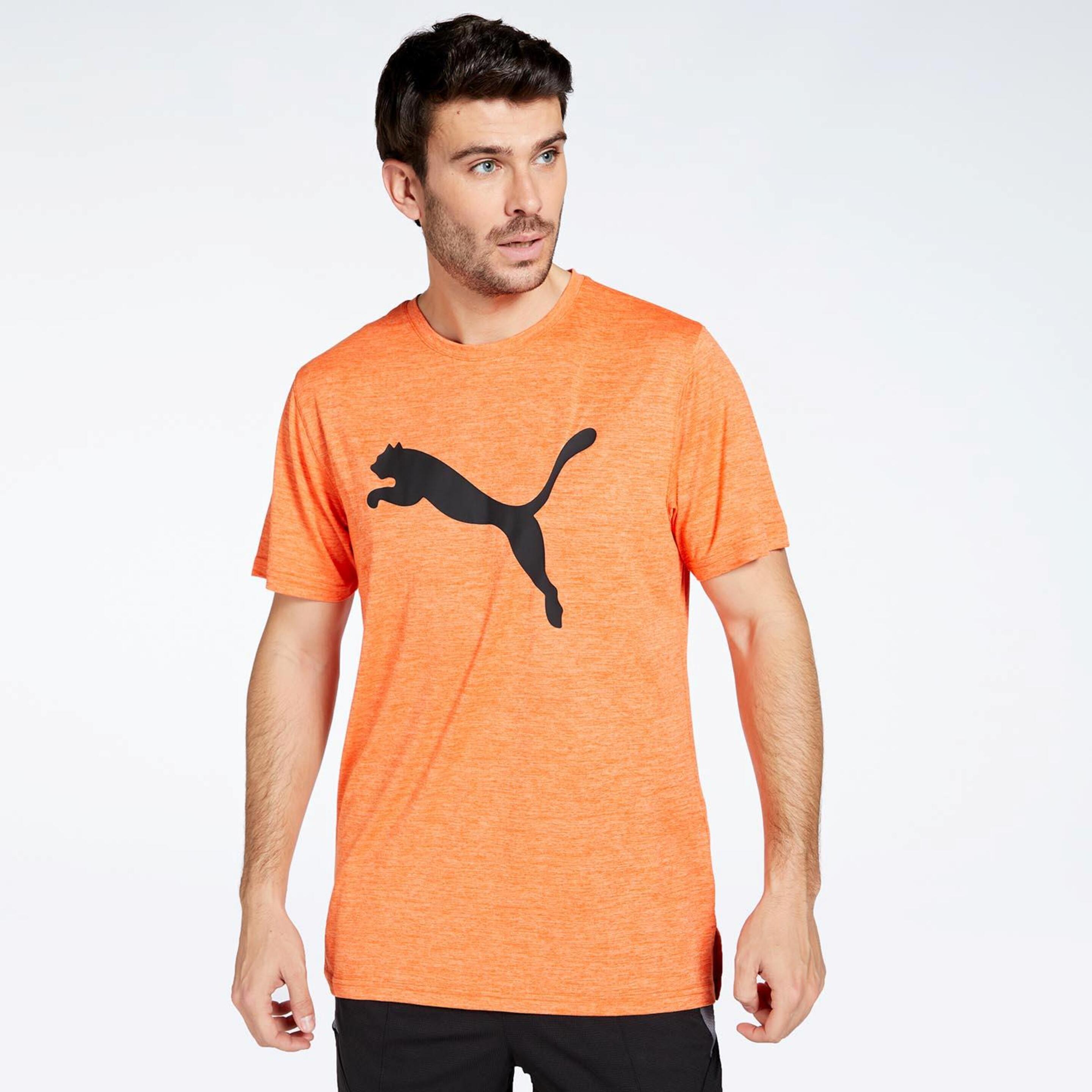 Puma Train Fav Logo - naranja - T-shirt Running Homem