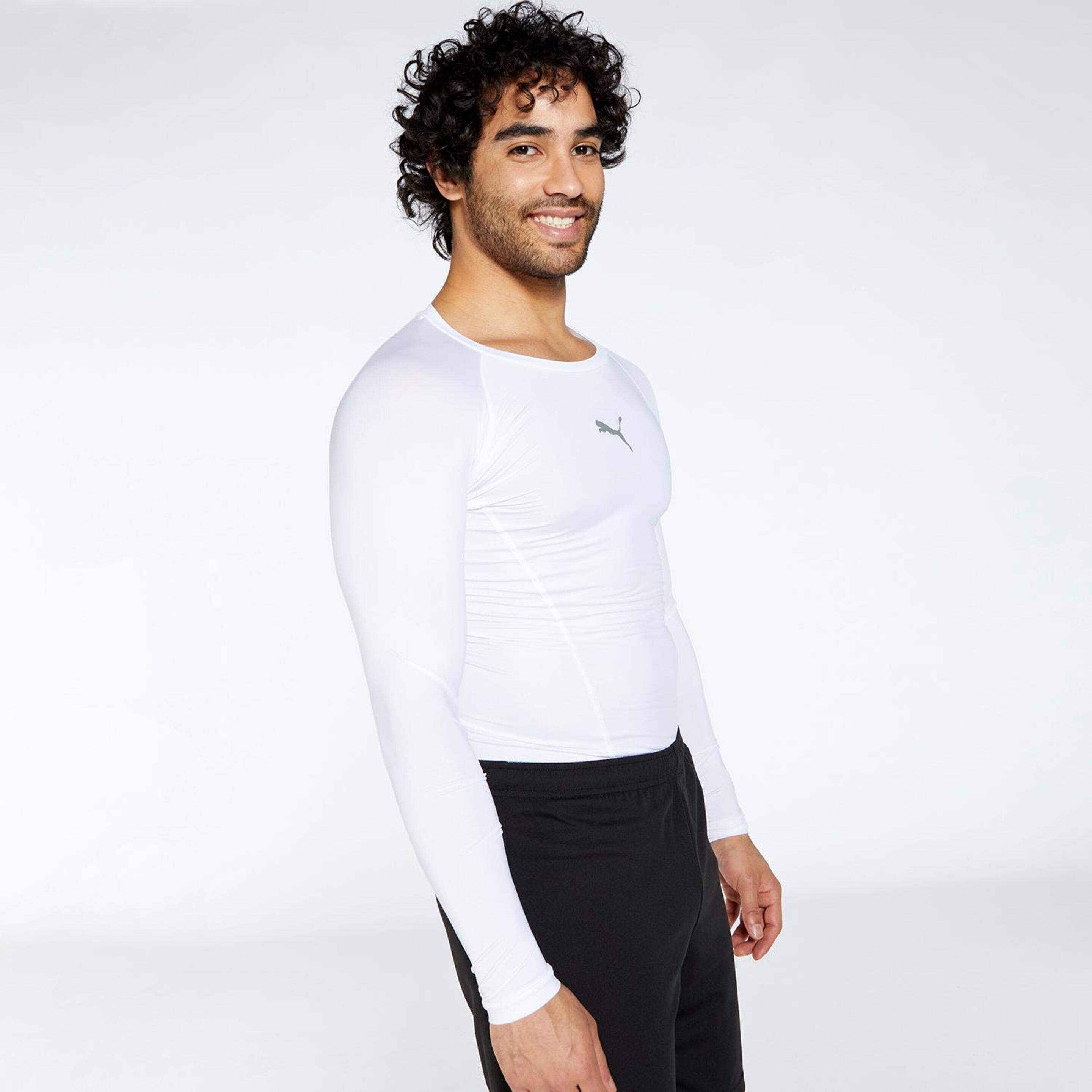 Puma Liga - Blanco - Camiseta Compresión Hombre