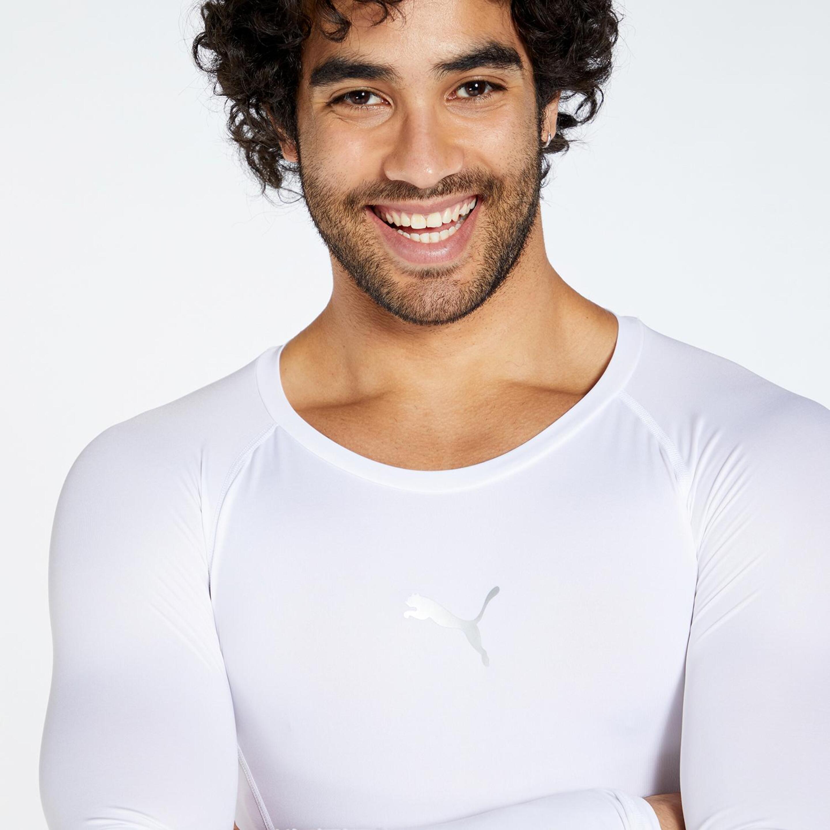 Puma Liga - Blanco - Camiseta Compresión Hombre