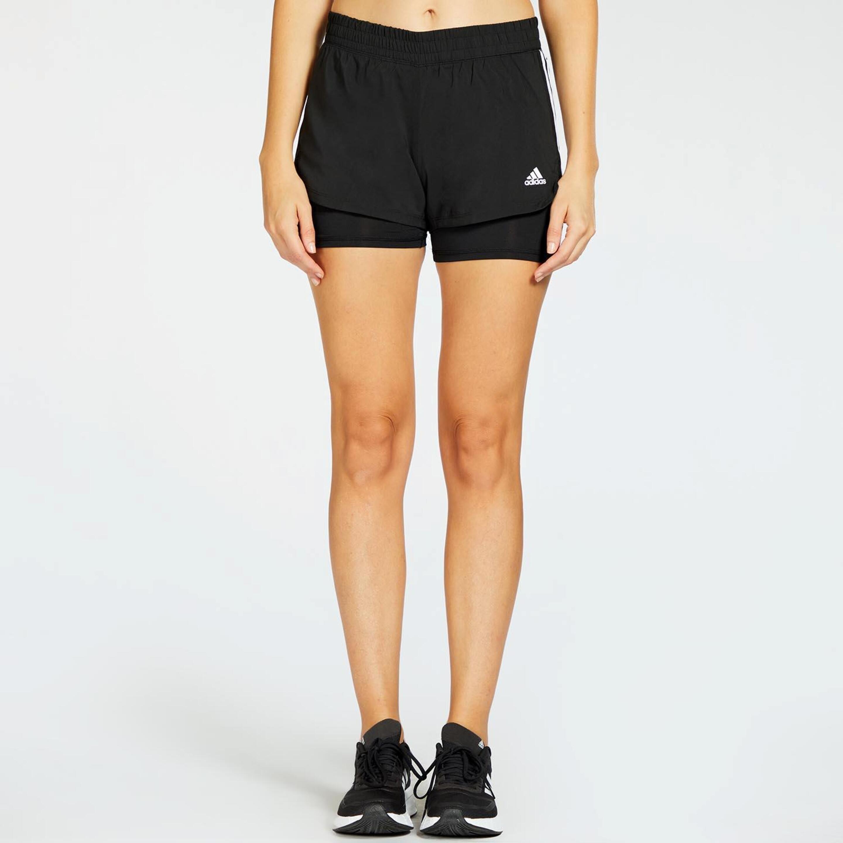 adidas 3 Stripes - Negro - Pantalón Corto Mujer  | Sprinter