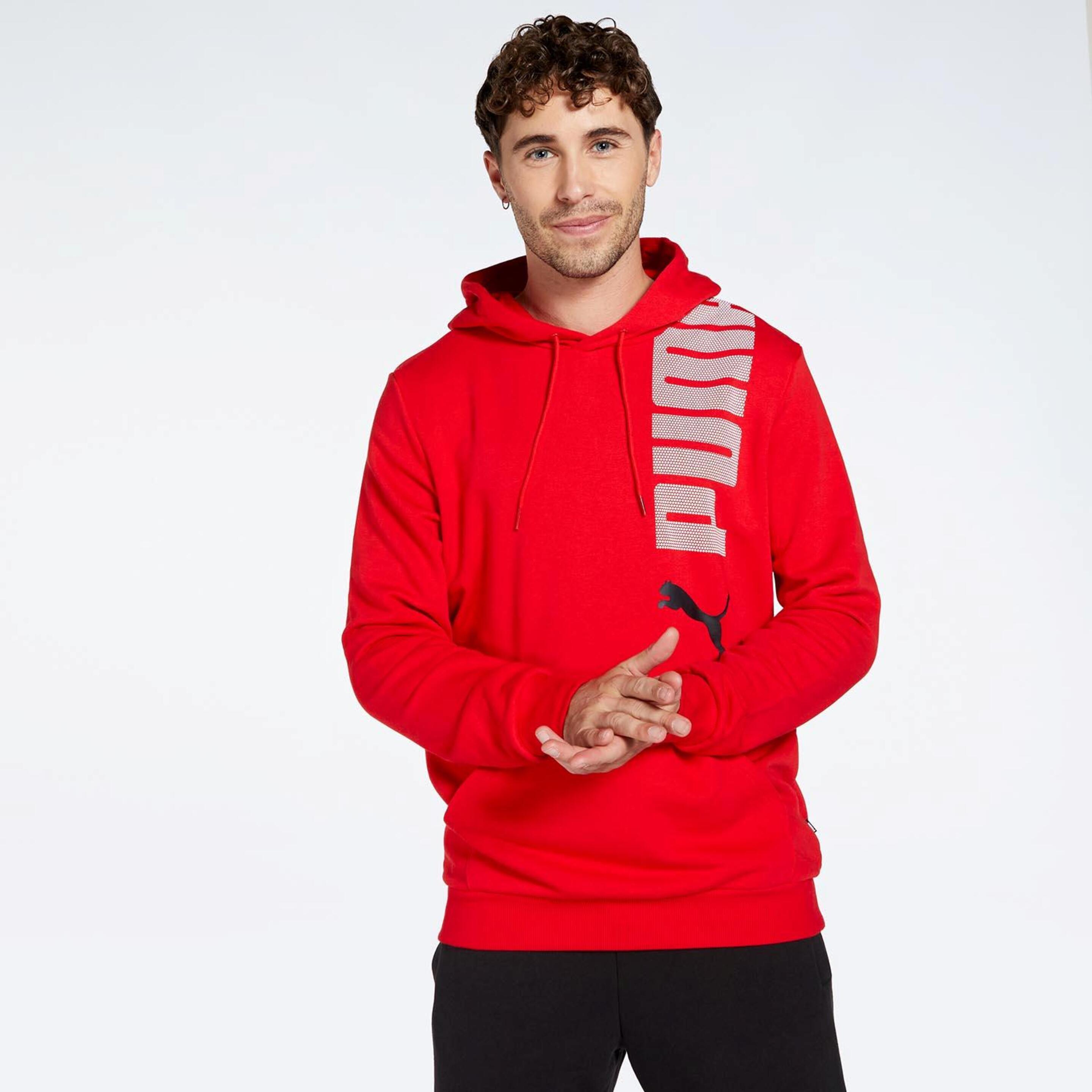Sweatshirt Puma - rojo - Sweatshirt Capuz Homem
